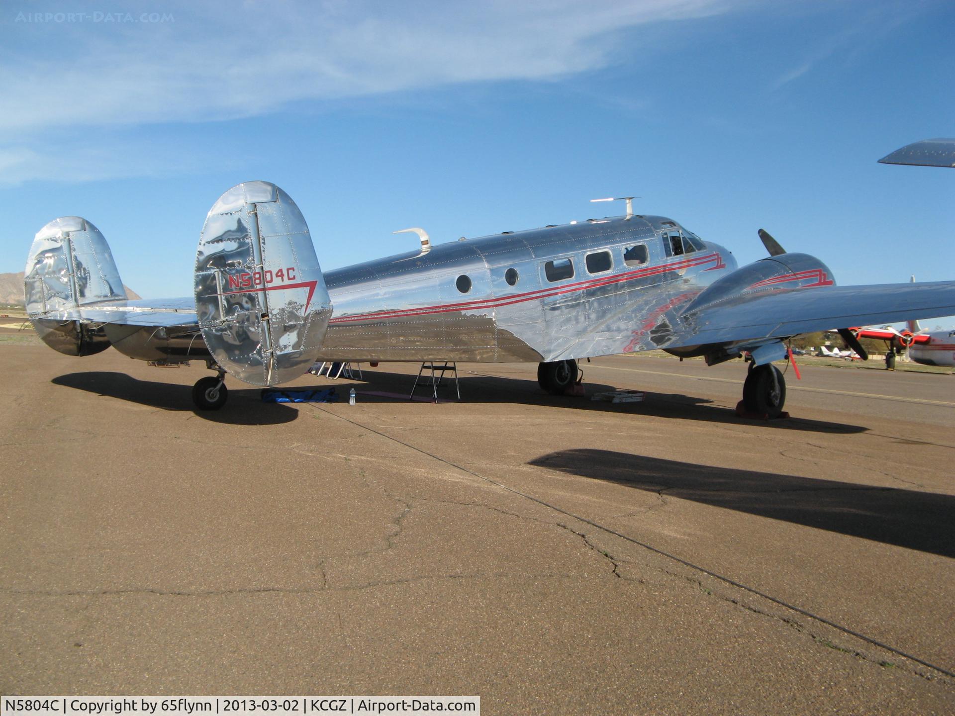 N5804C, 1951 Beech D18S C/N A579, Cactus fly in 2013