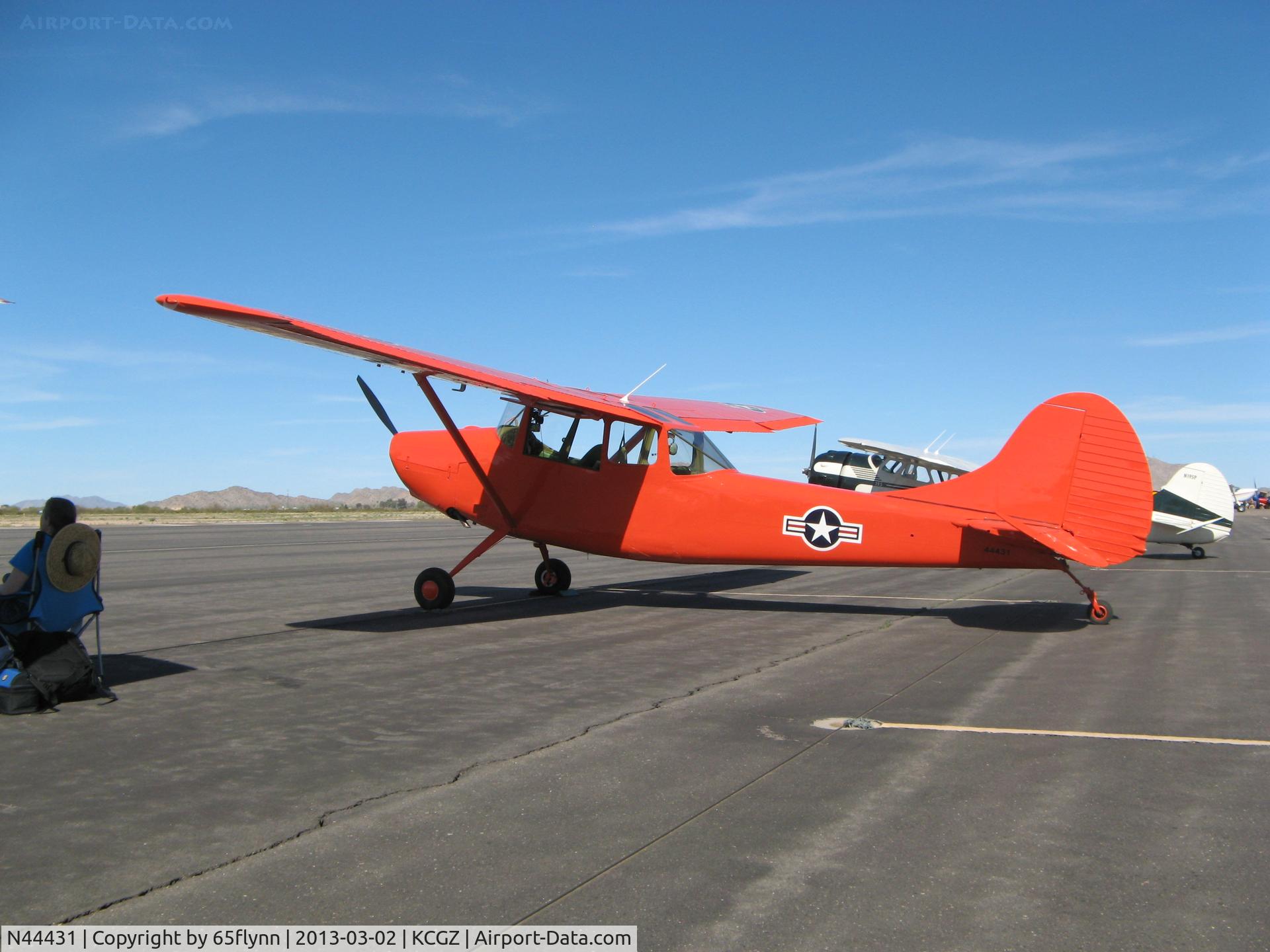 N44431, 1951 Cessna O-1A Bird Dog C/N 22598, Conspicuous orange!