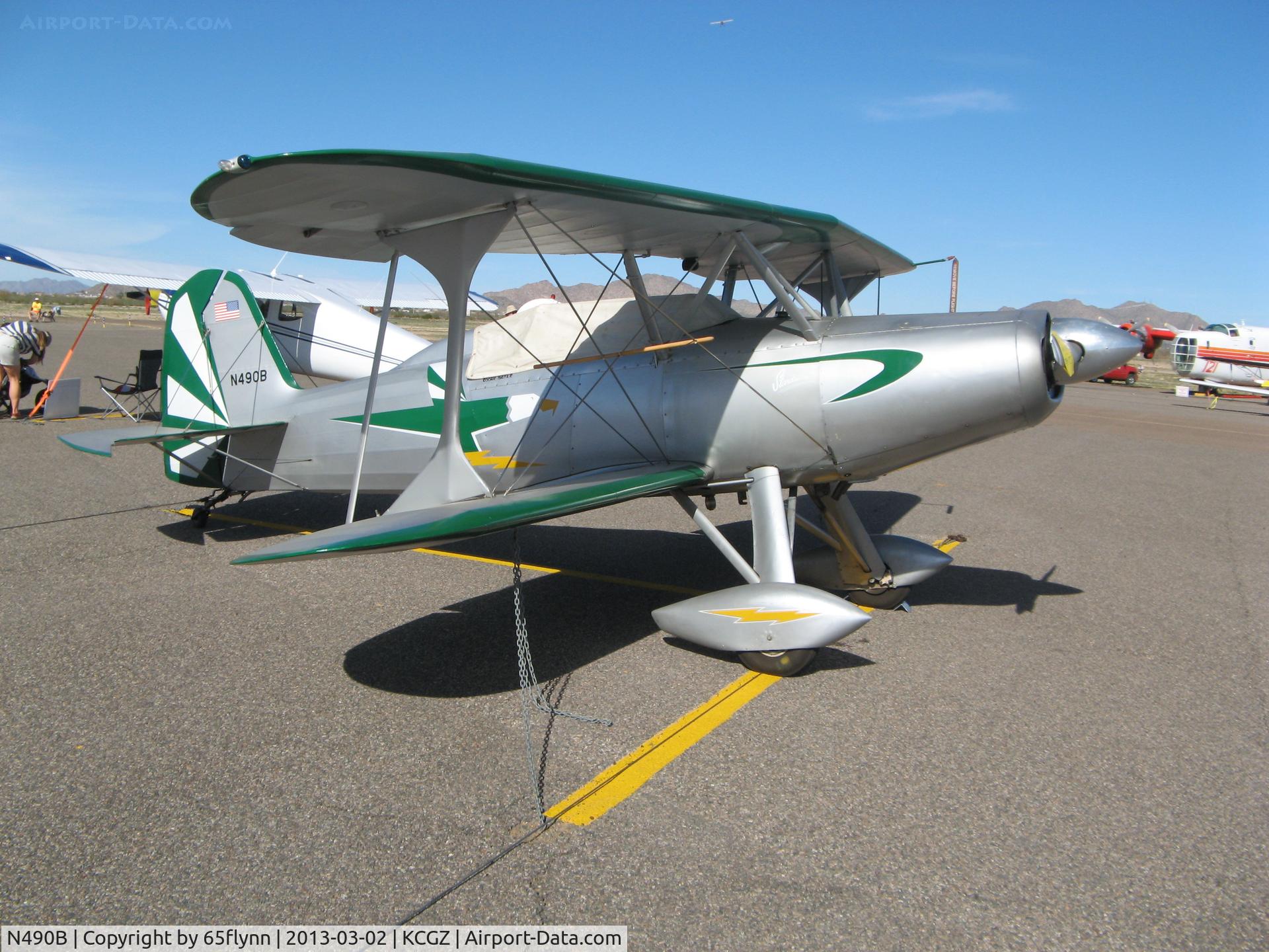 N490B, Stolp SA-300 Starduster Too C/N 1994, Prop card stated this plane has exceeded 2000 hours.  Always nice to see home built aircraft that aren't hangar queens.