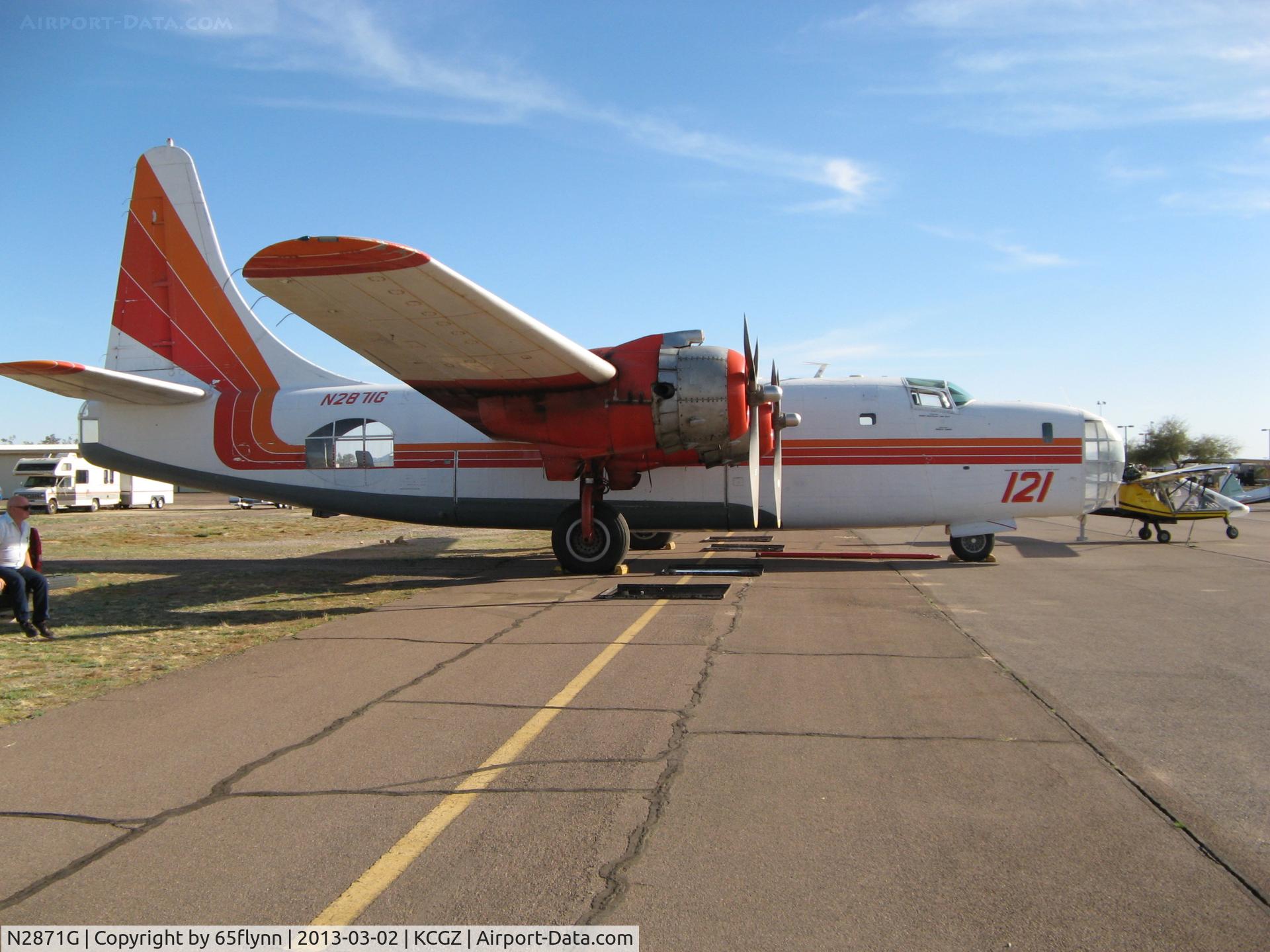 N2871G, Consolidated Vultee P4Y-2 Privateer C/N 66302, Cactus fly in 2013.  I'm told this plane is flown monthly by its owners.  It was static at this years event.