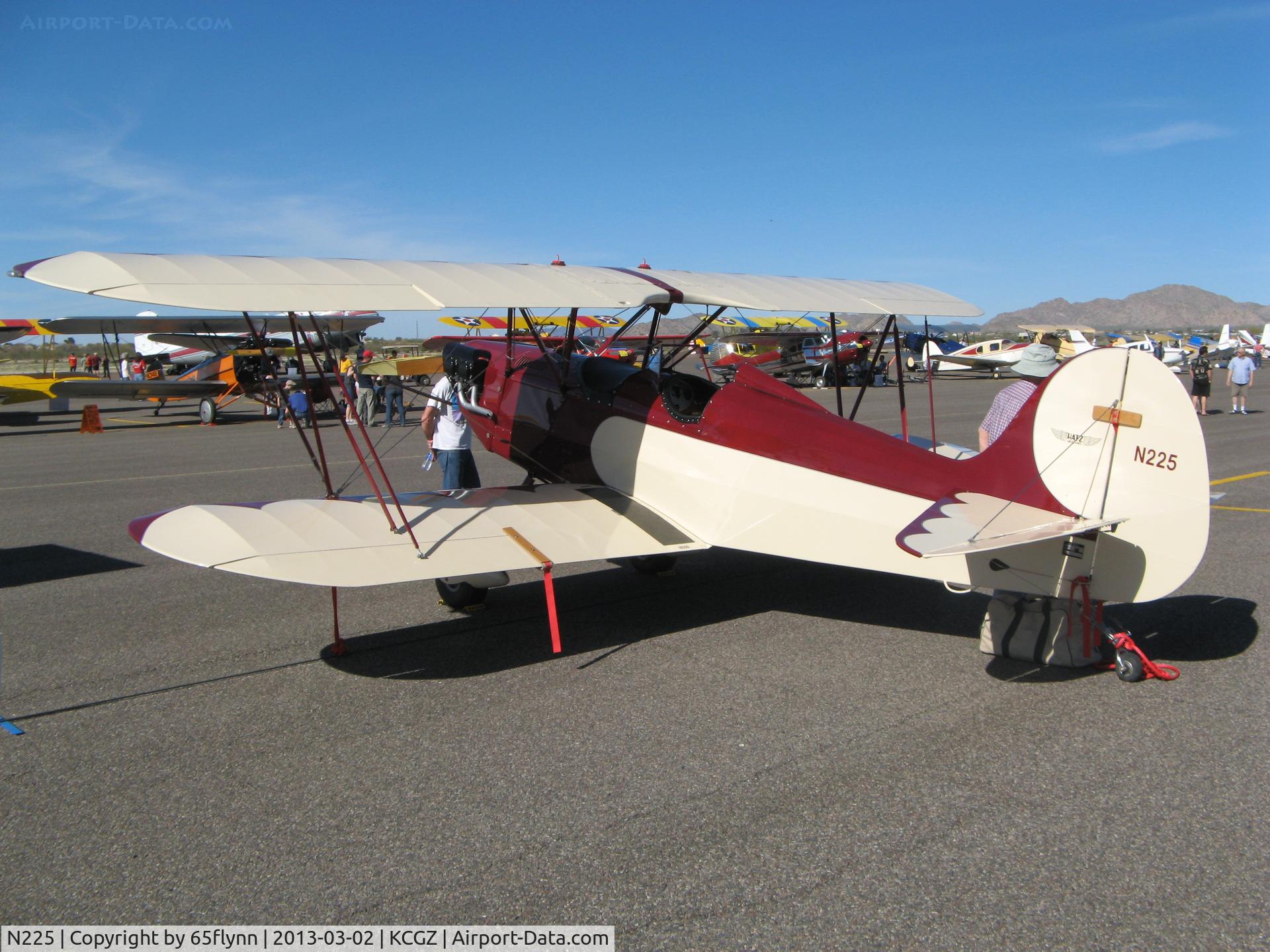 N225, Hatz CB-1 C/N 20, Obviously a Hatz biplane and not a Fairchild F-27, this plane is still in flight test.