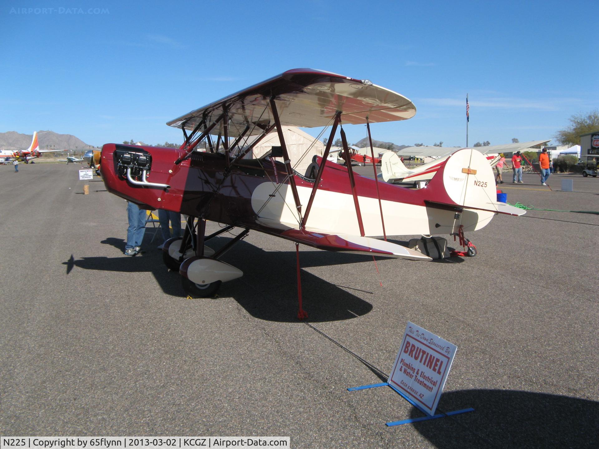 N225, Hatz CB-1 C/N 20, A newer Hatz biplane from the Tucson area.