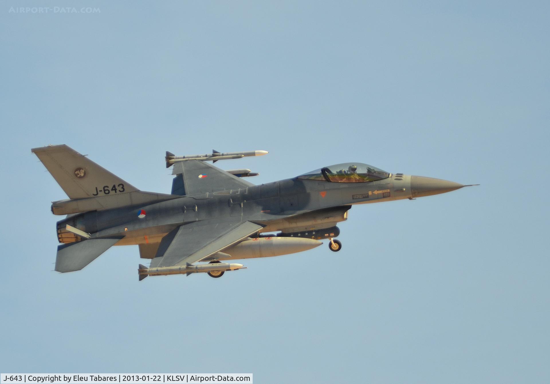J-643, 1980 Fokker F-16AM Fighting Falcon C/N 6D-75, Taken during Red Flag Exercise at Nellis Air Force Base, Nevada.