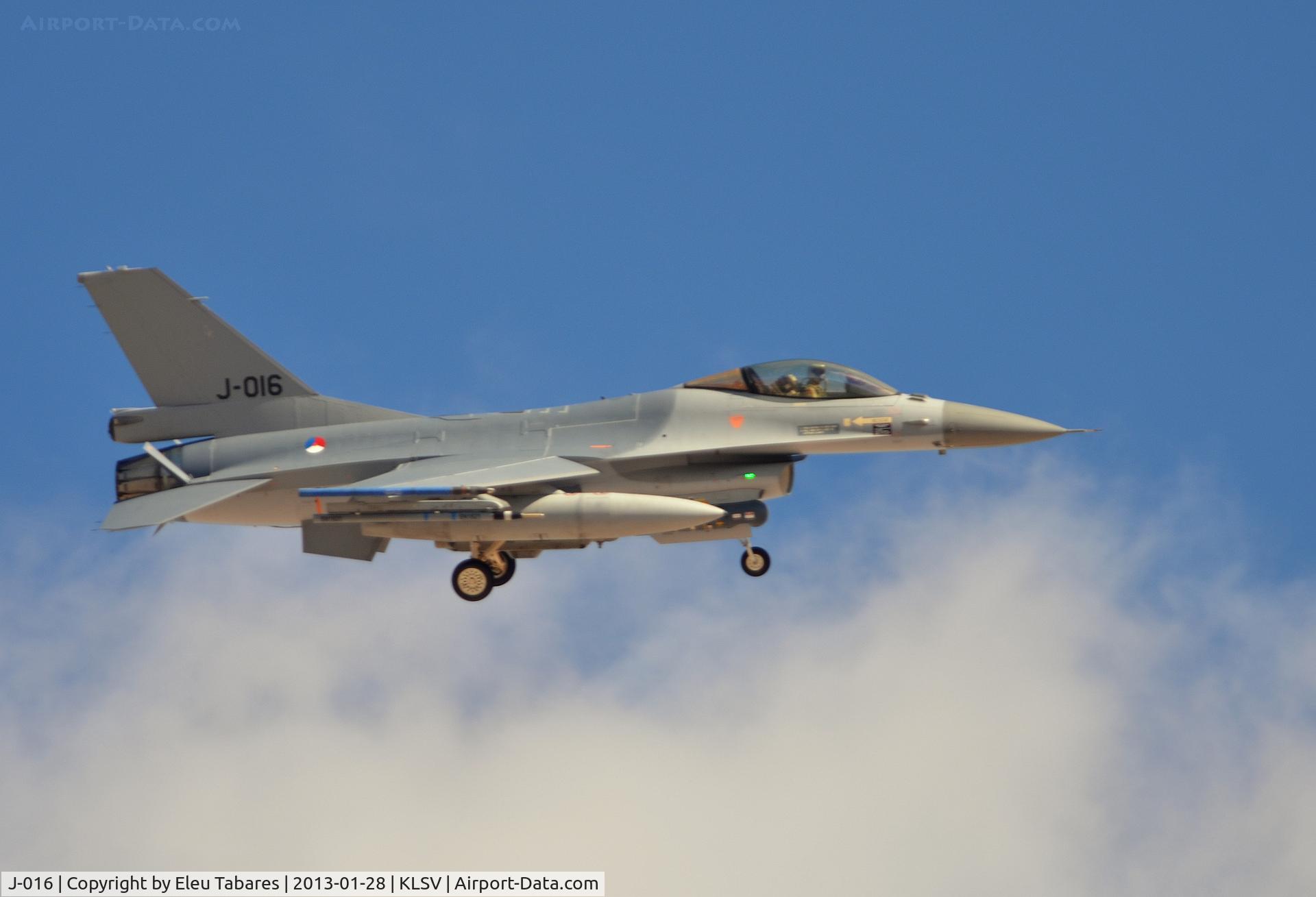 J-016, General Dynamics F-16AM Fighting Falcon C/N 6D-172, Taken during Red Flag Exercise at Nellis Air Force Base, Nevada.
