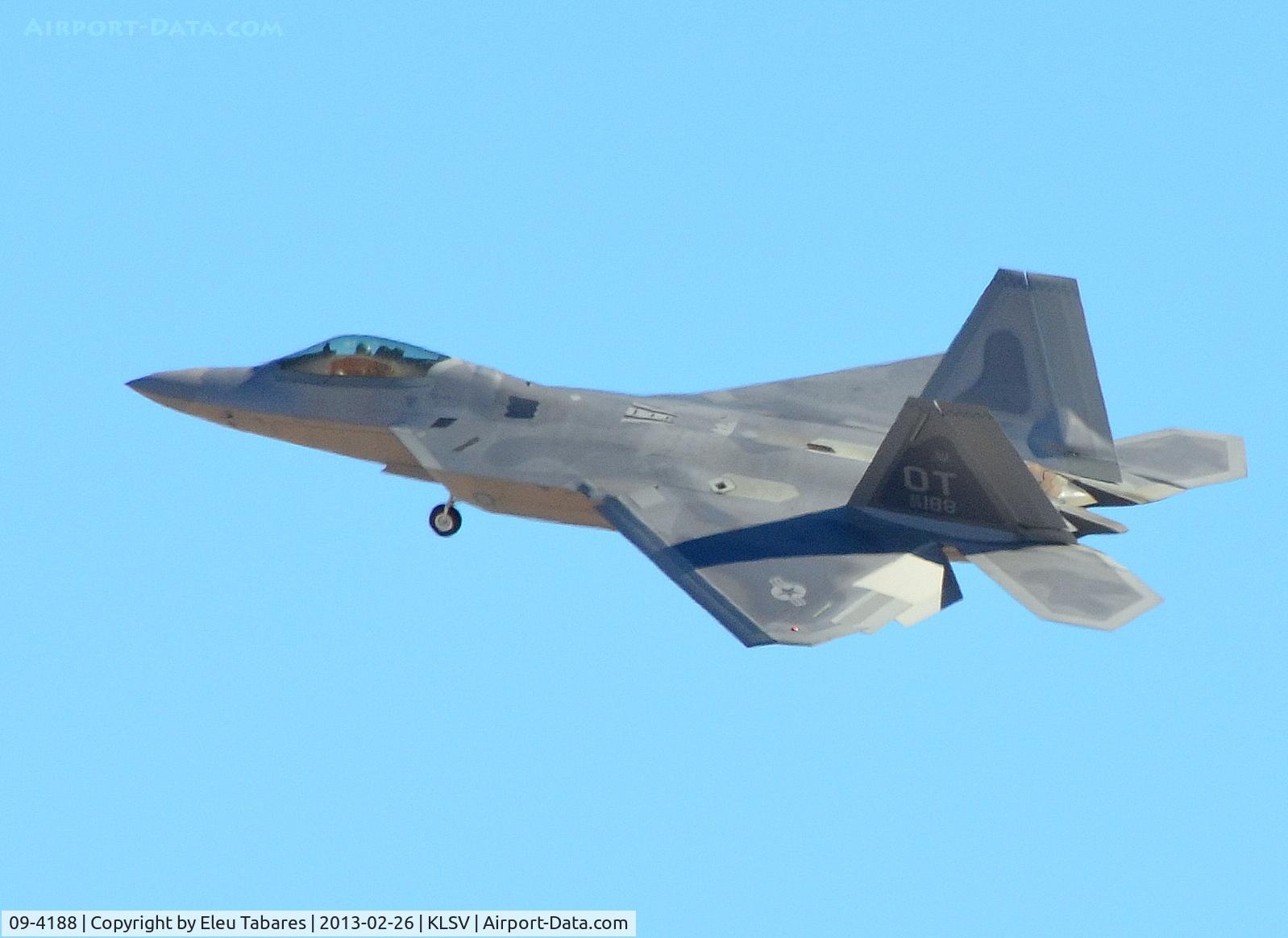 09-4188, Lockheed Martin F-22A Raptor C/N 4188, Taken during Red Flag Exercise at Nellis Air Force Base, Nevada.