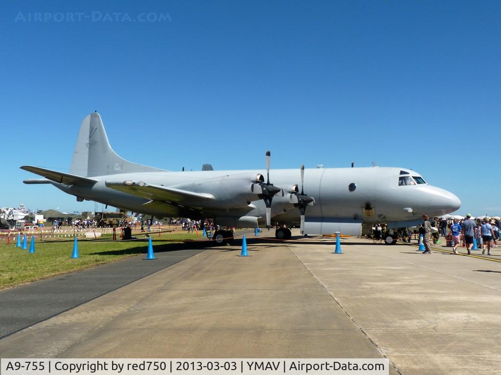 A9-755, Lockheed P-3C Orion C/N 285D-5664, A9-755 on display at the 2013 Australian International Airshow, Avalon