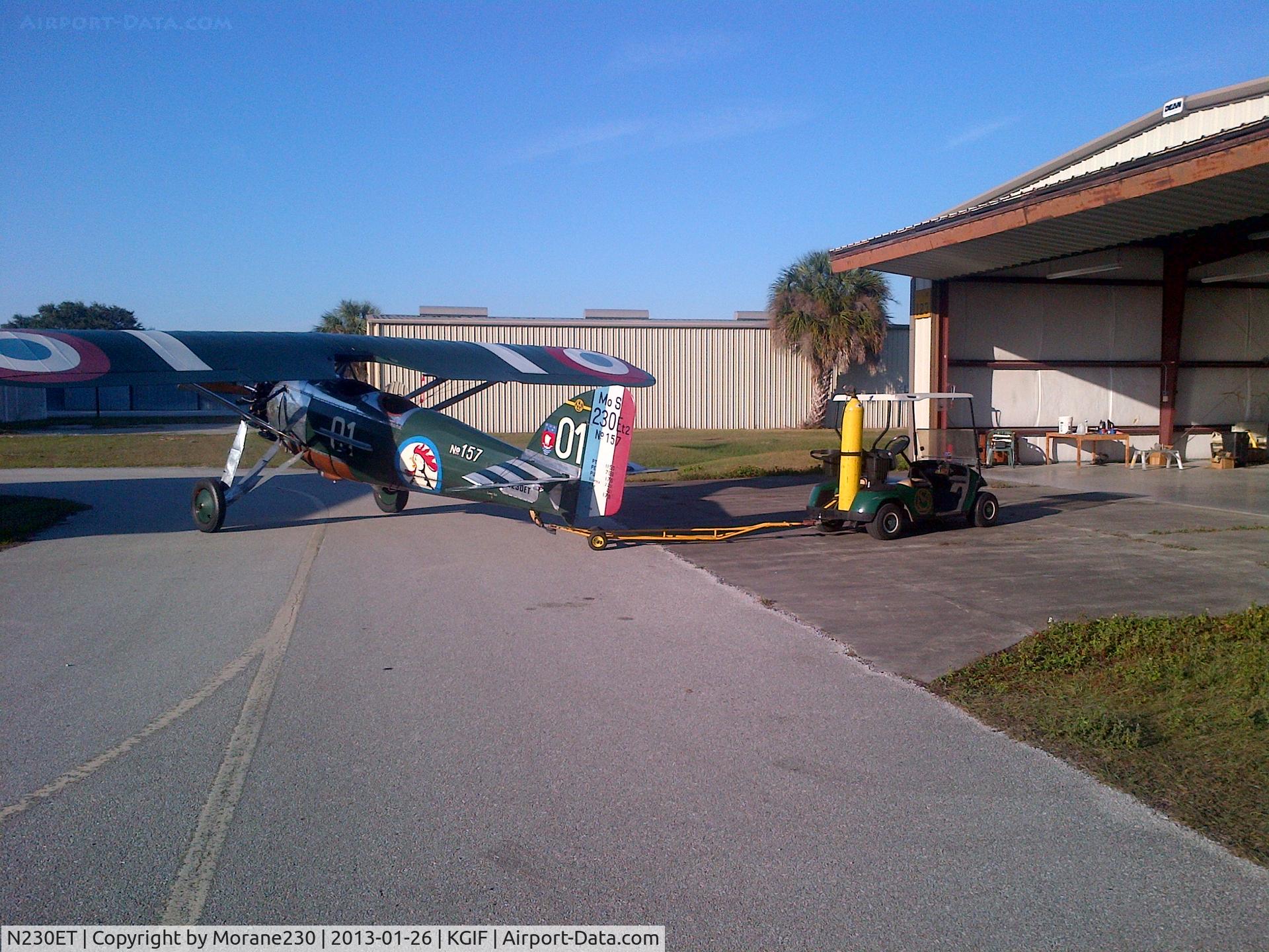 N230ET, 1949 Morane-Saulnier MS-230 C/N 1076, Winter Haven, Gilbert Field 26 Jan 2013