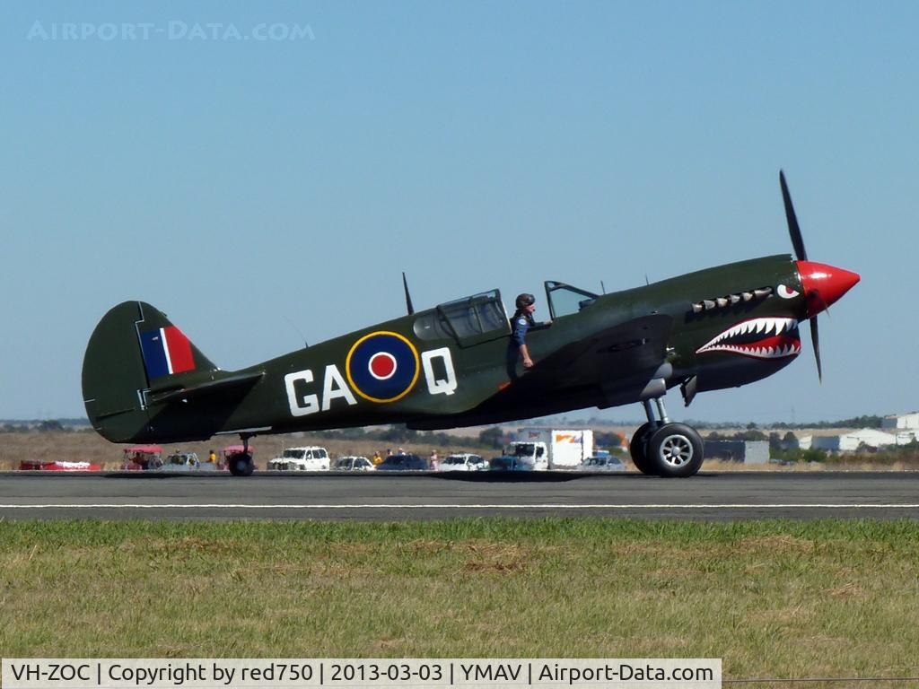 VH-ZOC, 1943 Curtiss Wright P-40N Warhawk C/N 28449, VH-ZOC at the 2013 Australian International Airshow, Avalon