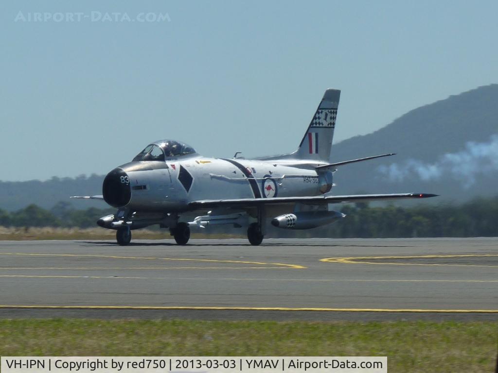 VH-IPN, 1957 Commonwealth CA-27 Sabre Mk.32 C/N CA27-83, VH-IPN at the 2013 Australian International Airshow, Avalon