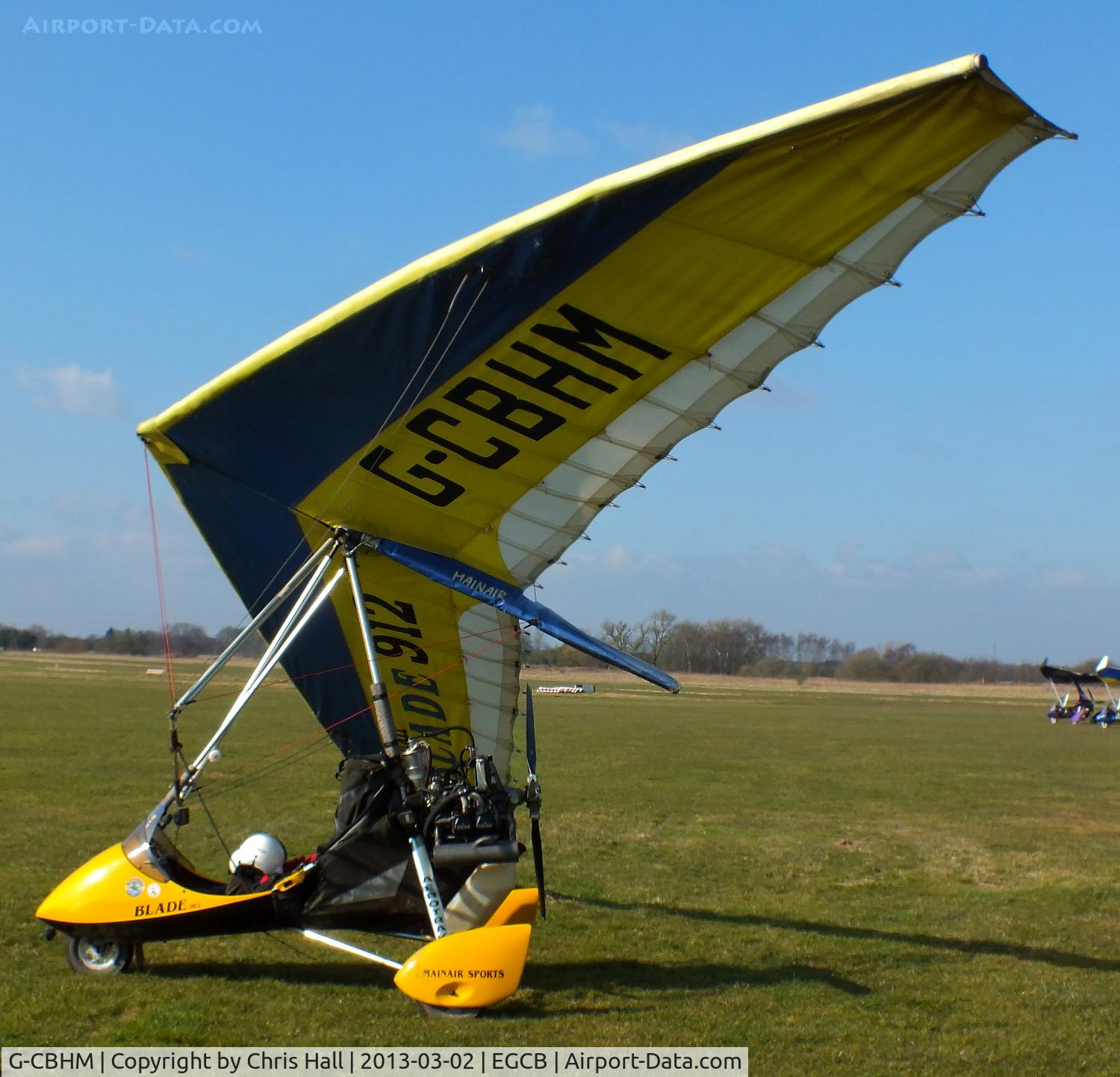 G-CBHM, 2001 Mainair Blade 912 C/N 1301-1101-7-W1096, visitor to Barton