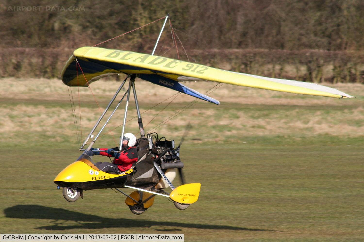 G-CBHM, 2001 Mainair Blade 912 C/N 1301-1101-7-W1096, visitor to Barton