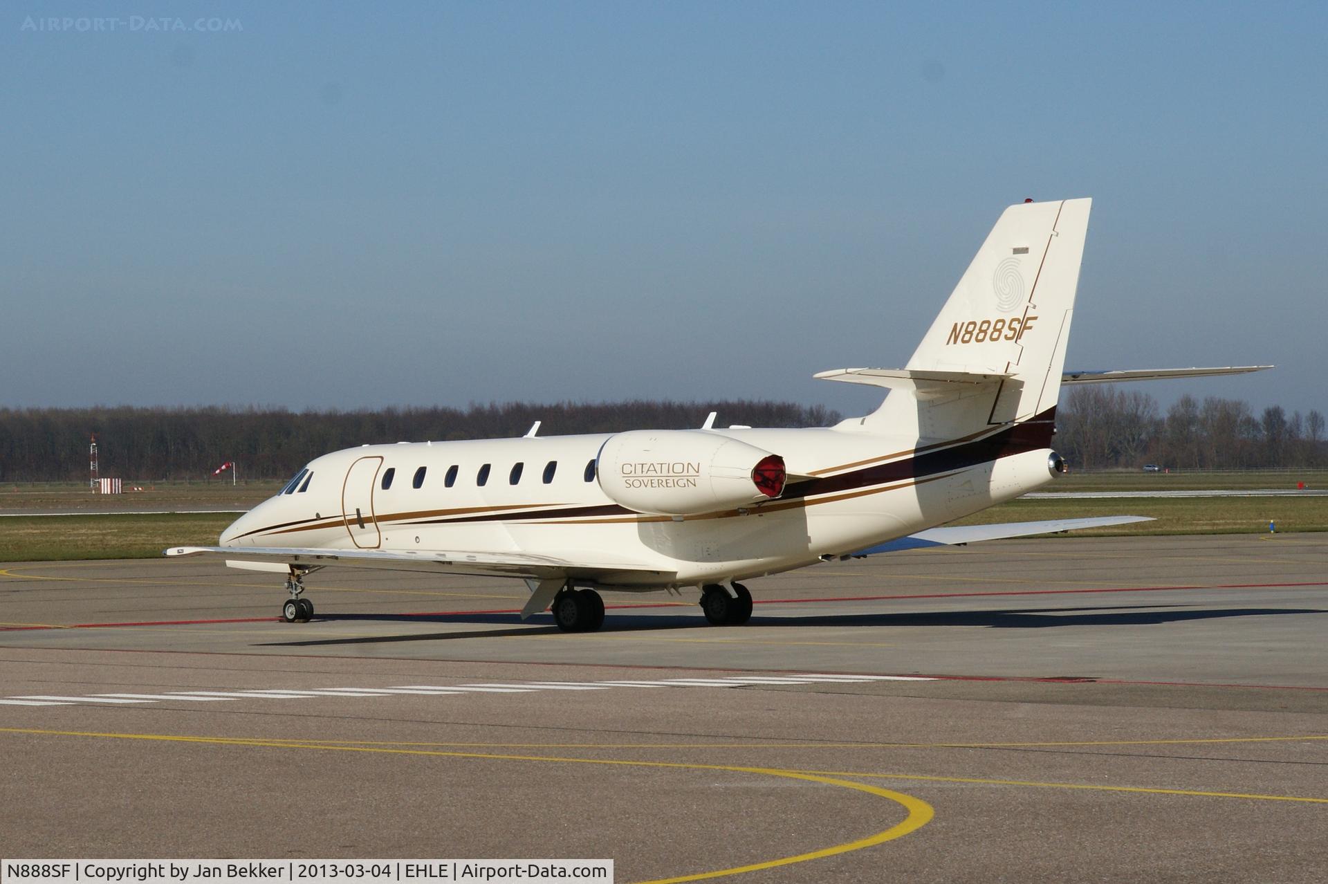 N888SF, 2007 Cessna 680 Citation Sovereign C/N 680-0154, On the apron of Lelystad Airport