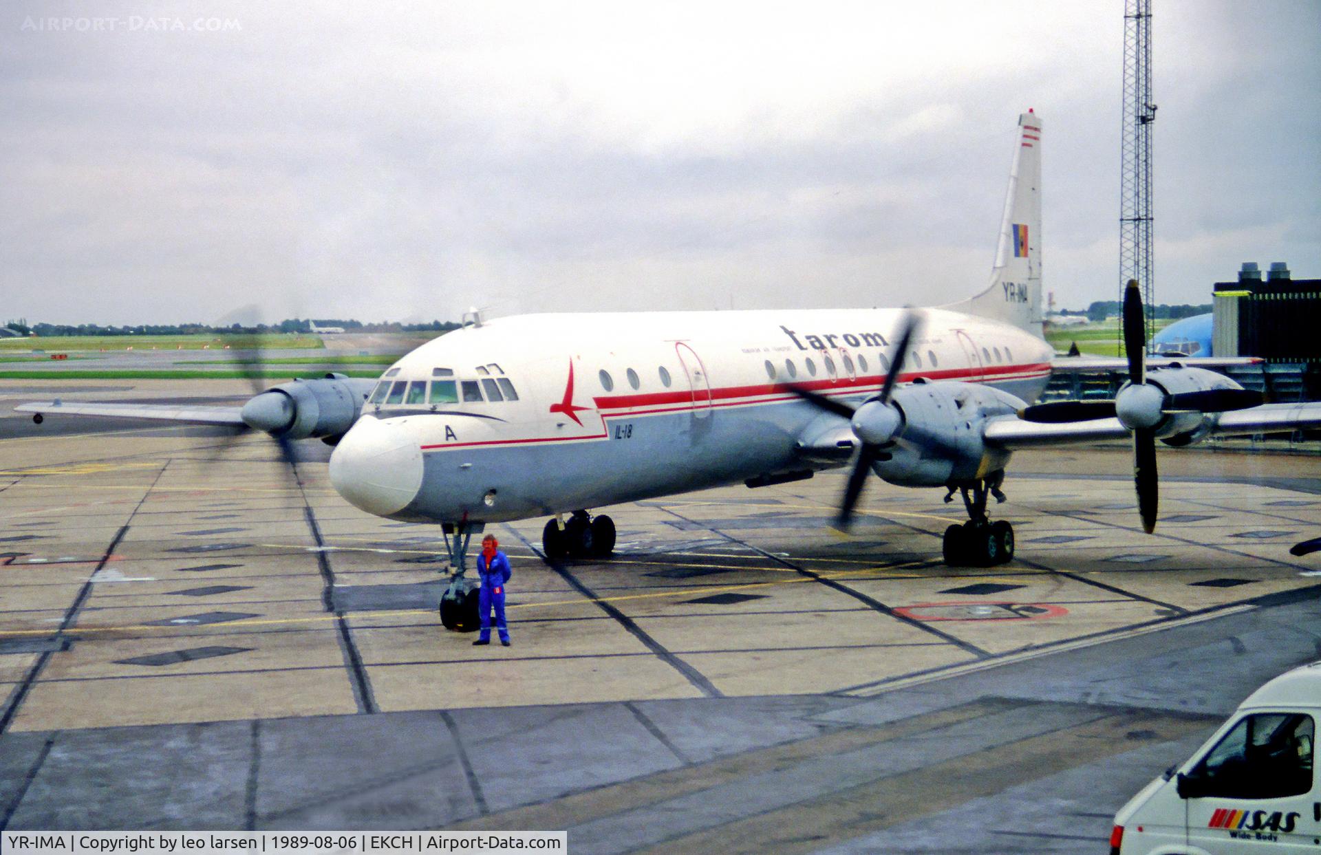 YR-IMA, 1961 Ilyushin IL-18V C/N 181003602, Copenhagen Kastrup 6.8.89