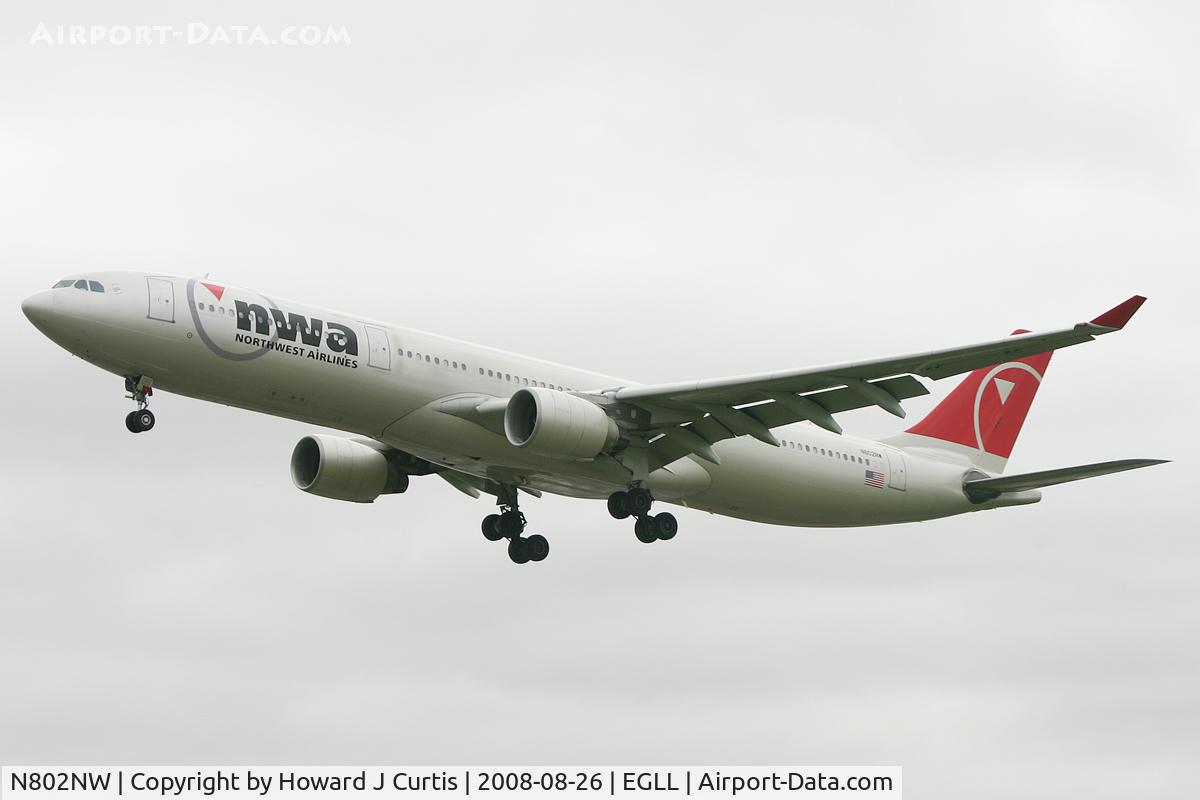 N802NW, 2003 Airbus A330-323 C/N 0533, Northwest Airlines