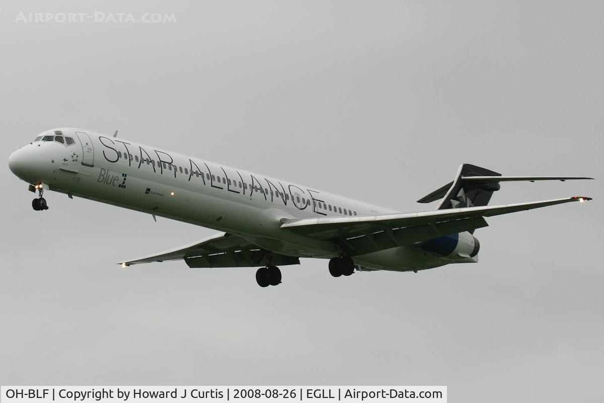 OH-BLF, 1997 McDonnell Douglas MD-90-30 C/N 53543, Blue1, Star Alliance colours.
