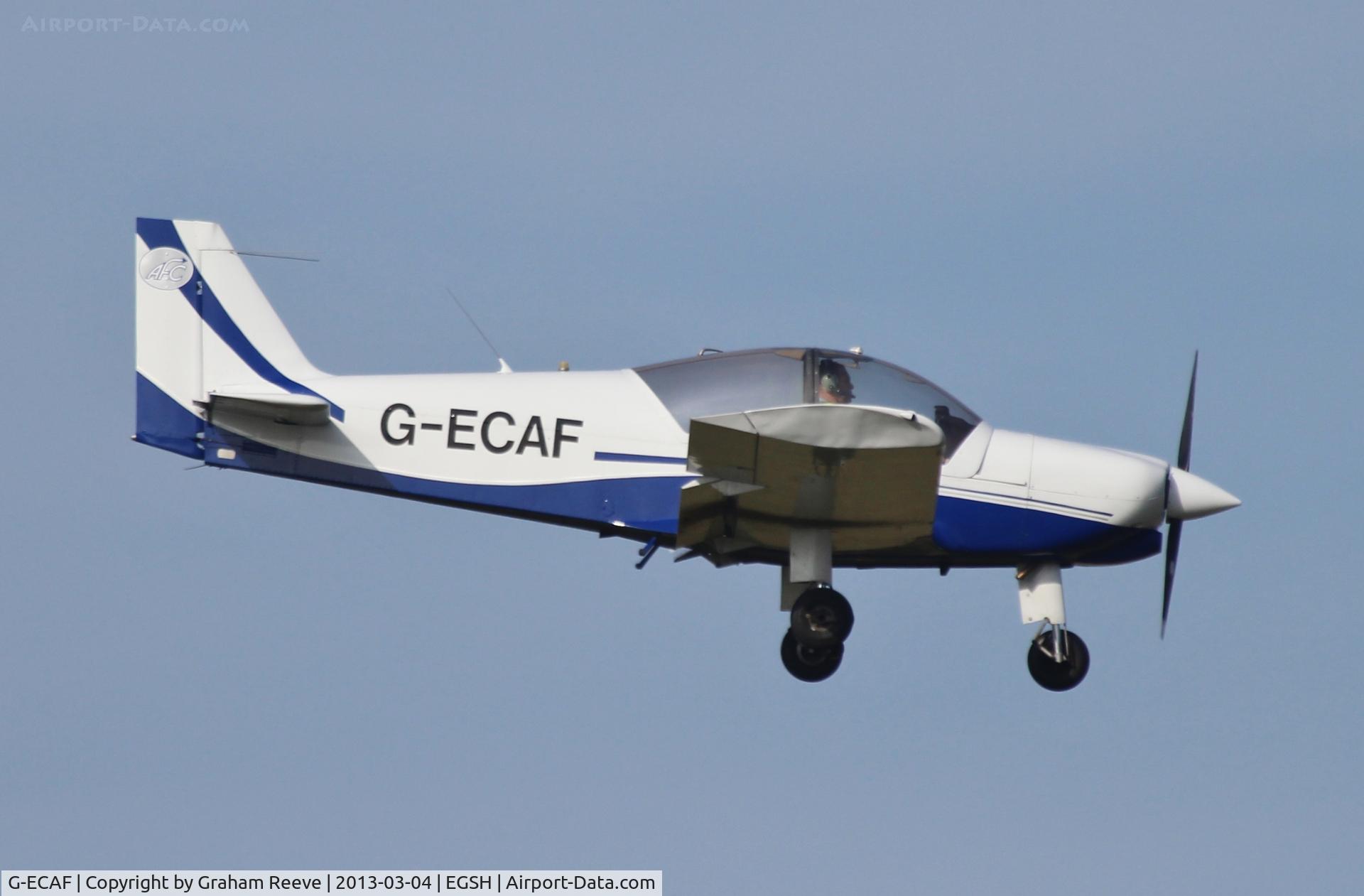G-ECAF, 2000 Robin HR-200-120B C/N 345, About to land.
