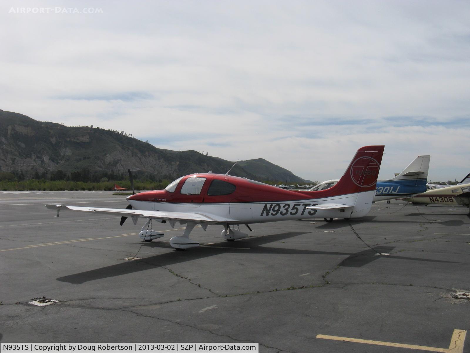 N935TS, Cirrus SR22 C/N 3446, 2009 Cirrus SR22 G2 TURBO, Continental IO-550-N 310 Hp with Tornado Alley turbonormalizer upgrade by STC, twin turbos and twin intercoolers