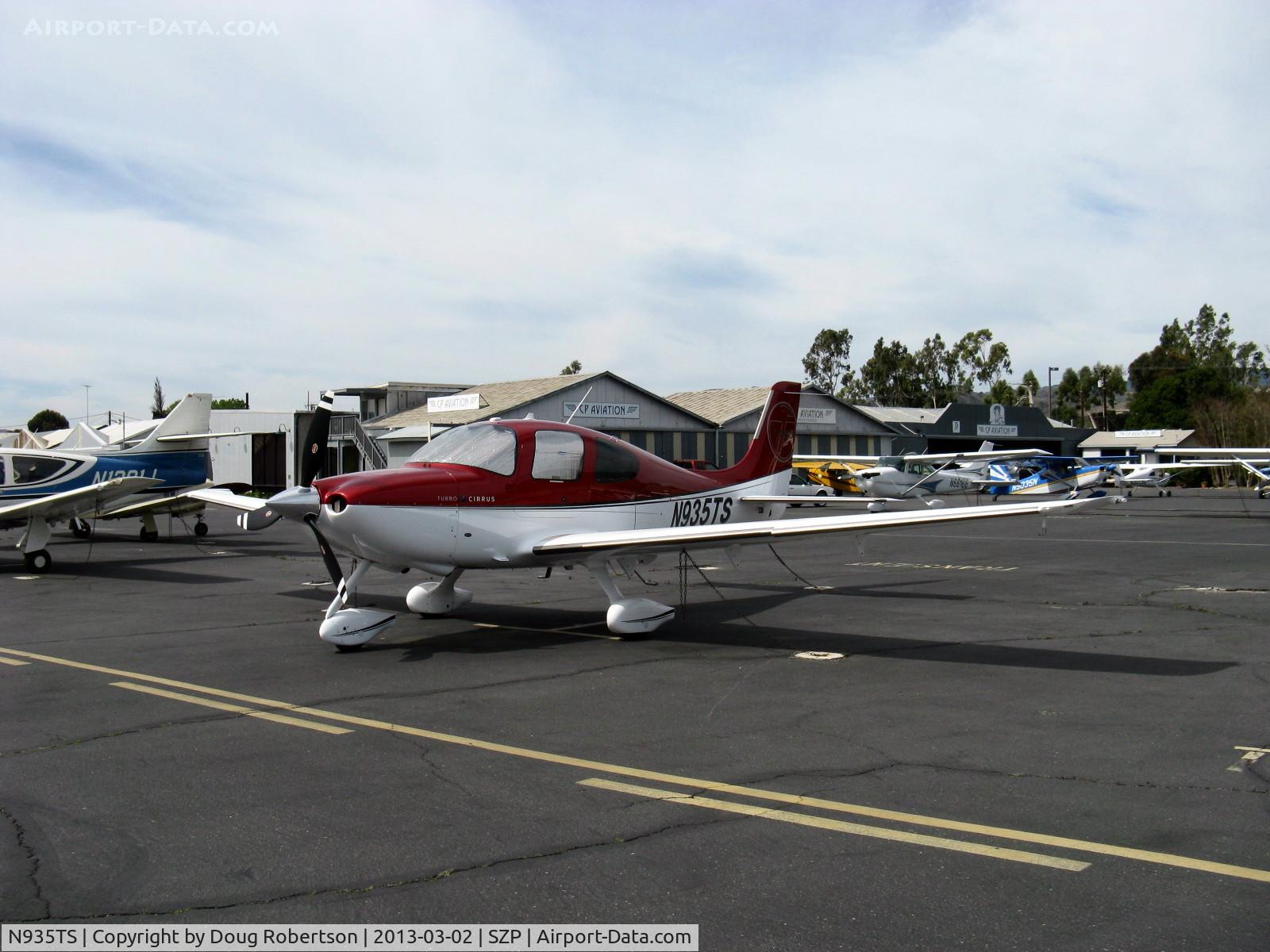 N935TS, Cirrus SR22 C/N 3446, 2009 Cirrus SR22 G2 TURBO, Continental IO-550-N 310 Hp with Tornado Alley turbonormalizer upgrade by STC, twin turbos and twin intercoolers