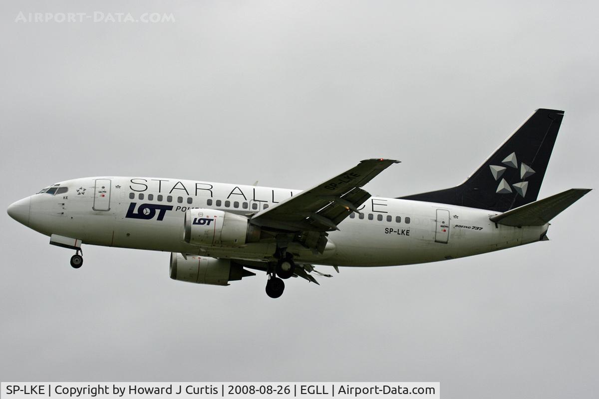 SP-LKE, 1993 Boeing 737-55D C/N 27130, LOT; Star Alliance colours.