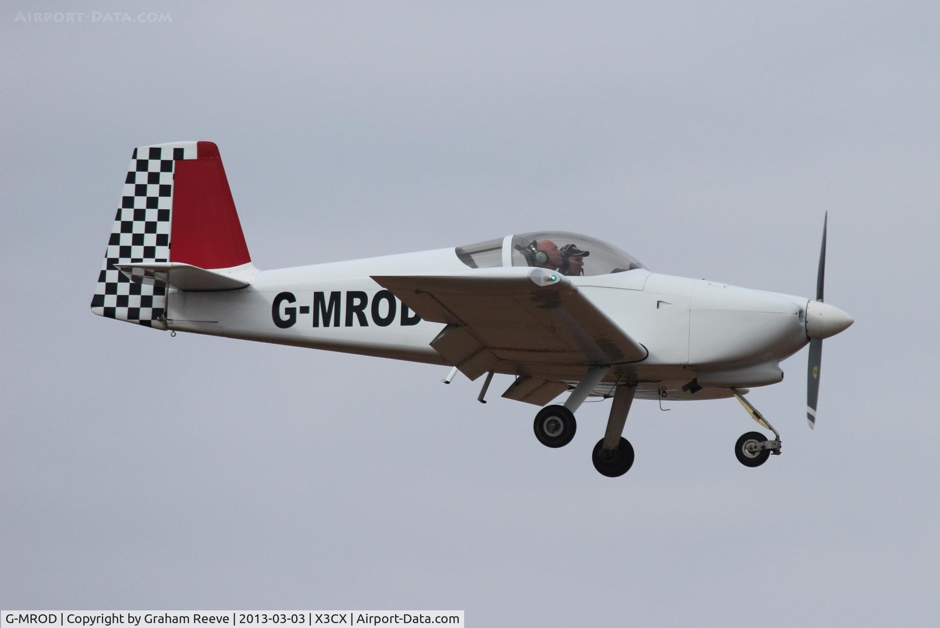G-MROD, 2007 Vans RV-7A C/N PFA 323-14432, About to land at Northrepps.