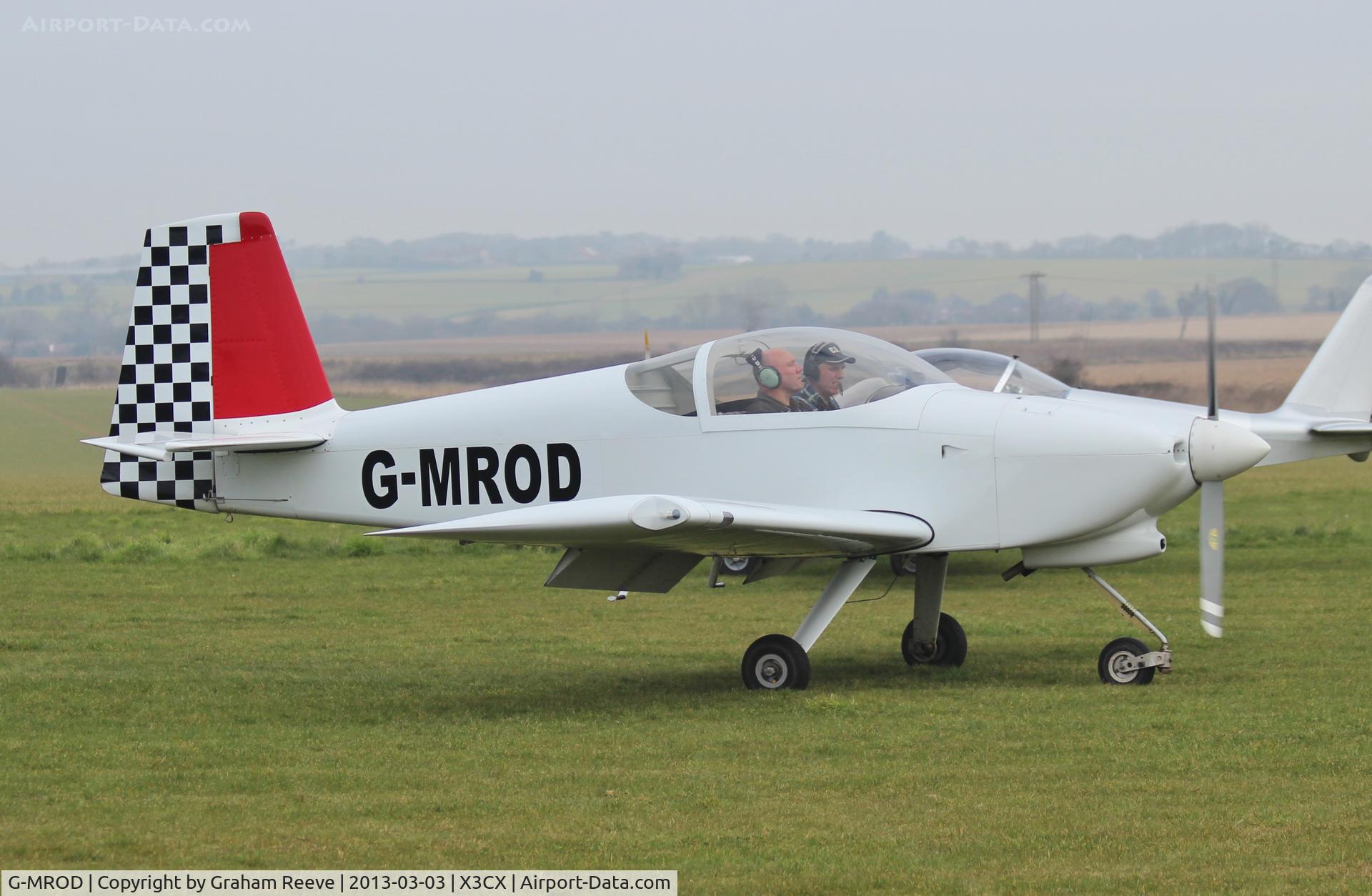 G-MROD, 2007 Vans RV-7A C/N PFA 323-14432, Just landed at Northrepps.