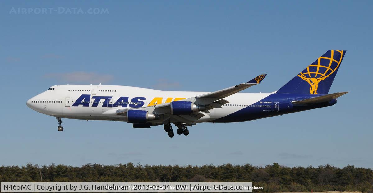 N465MC, 1990 Boeing 747-446 C/N 24784, On final to 33L