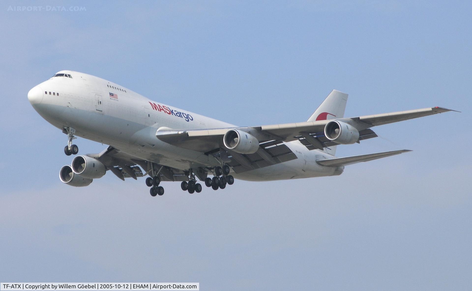 TF-ATX, 1987 Boeing 747-236B C/N 23711, Landing on runwayC18 of Schiphol Airport