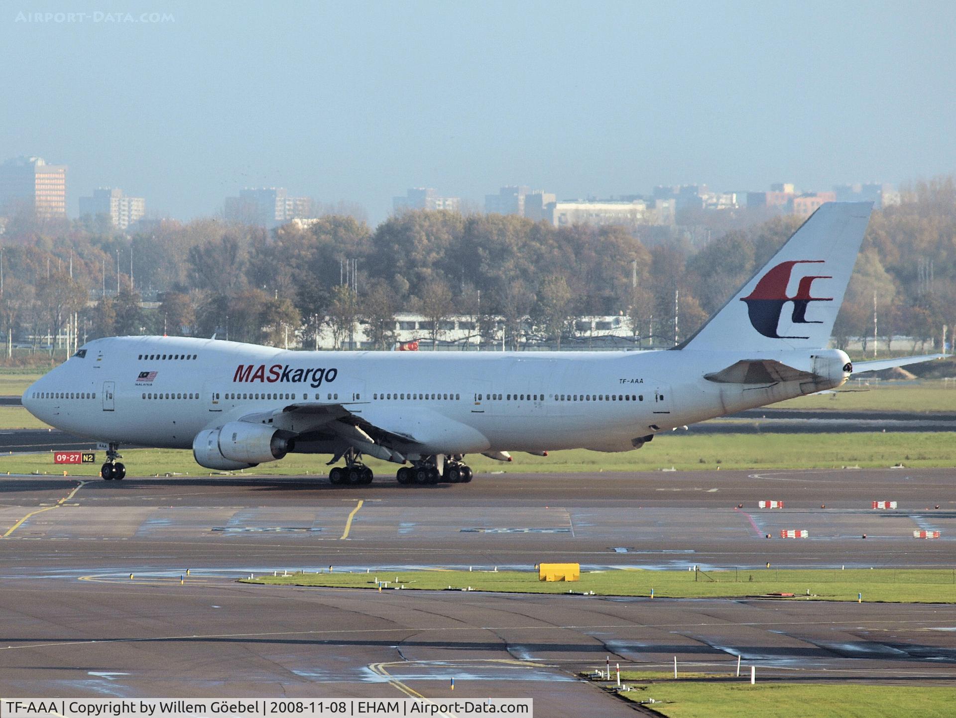 TF-AAA, 1981 Boeing 747-236B/SF C/N 22442, Taxi to runway 09 of Schiphol Airport