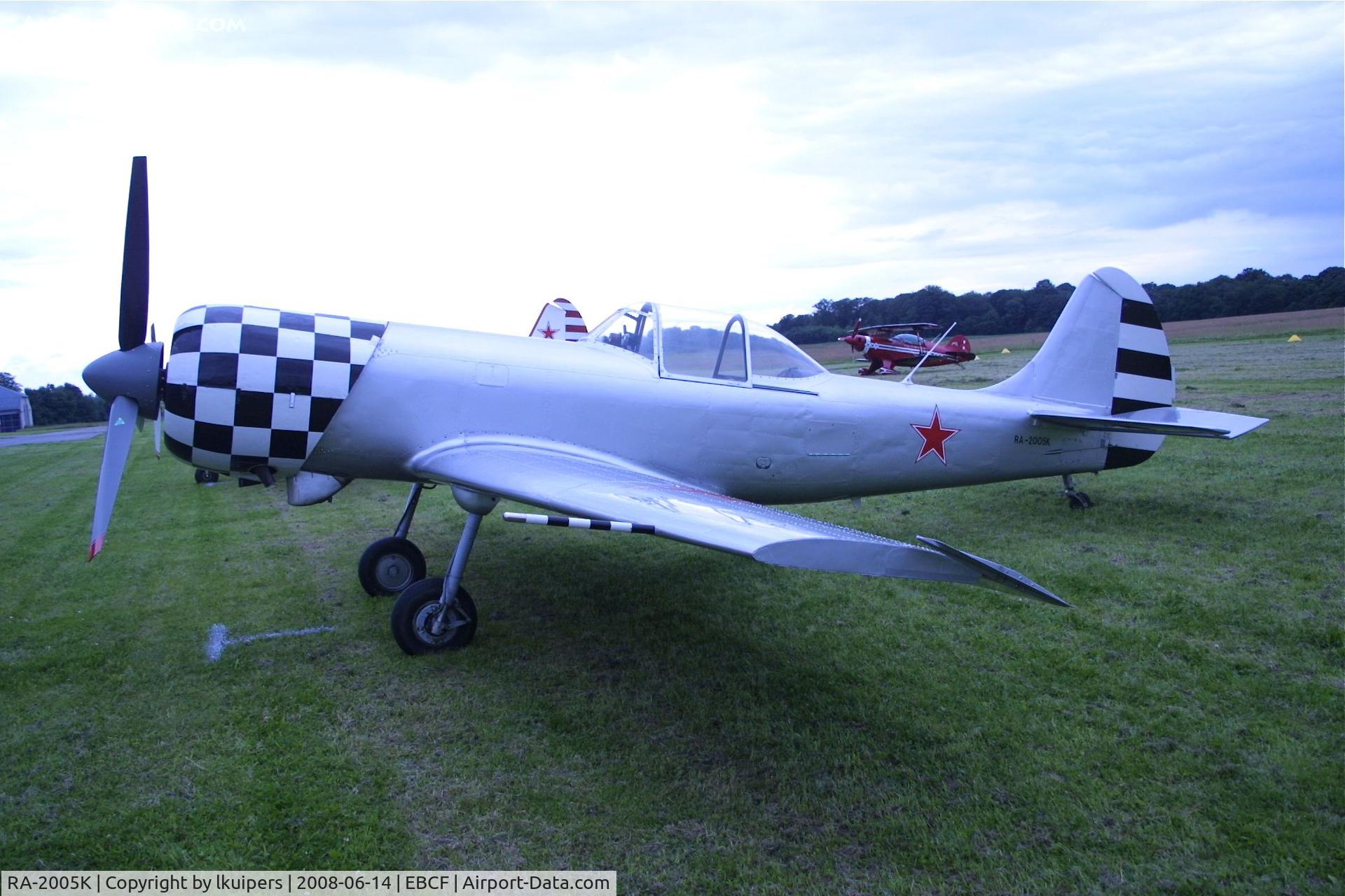 RA-2005K, Yakovlev Yak-50 C/N 801807, At the Yak Fly-in on Cerfontaine Airport in June 2008
