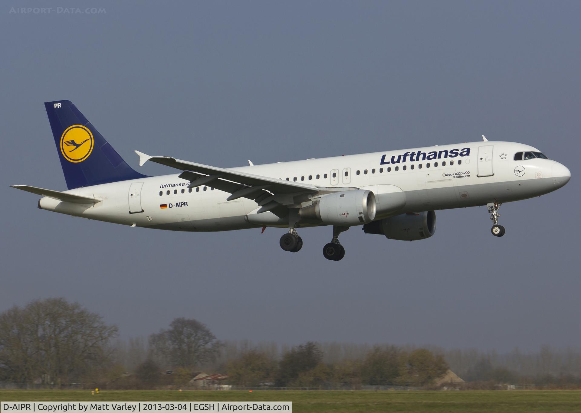 D-AIPR, 1990 Airbus A320-211 C/N 111, Arriving at EGSH for spray by Air Livery.
