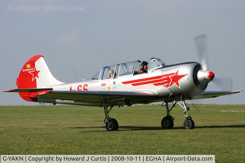 G-YAKN, 1985 Bacau Yak-52 C/N 855905, Privately owned.