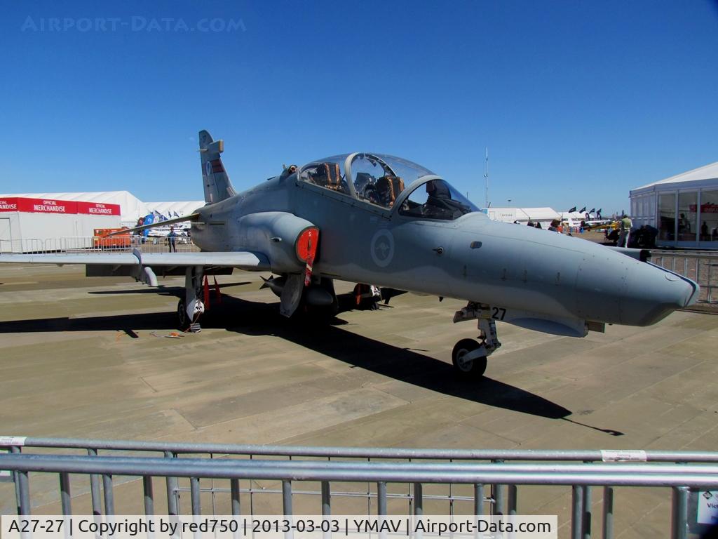 A27-27, 2001 British Aerospace Hawk 127 C/N DT27, A27-27 at 2013 Australian International Airshow, Avalon