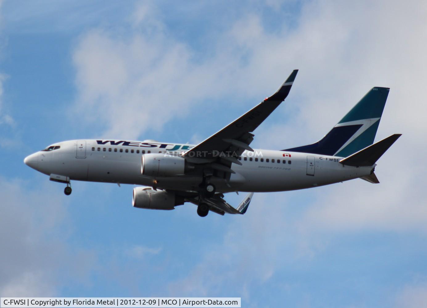 C-FWSI, 2009 Boeing 737-7CT C/N 36691, West Jet 737