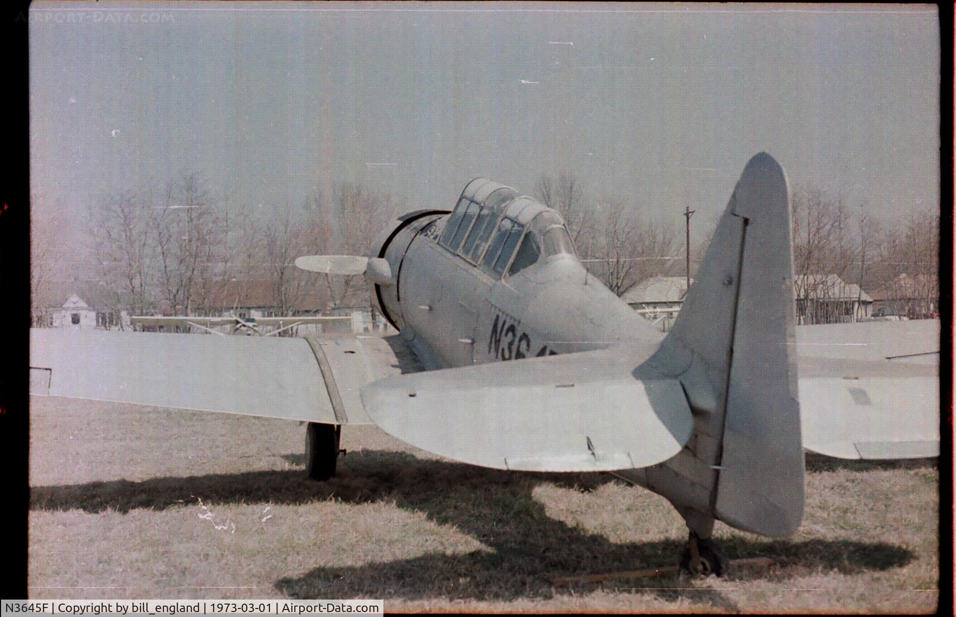 N3645F, 1943 North American SNJ-5 Texan Texan C/N 43779, taken at Evendale, Ohio airport