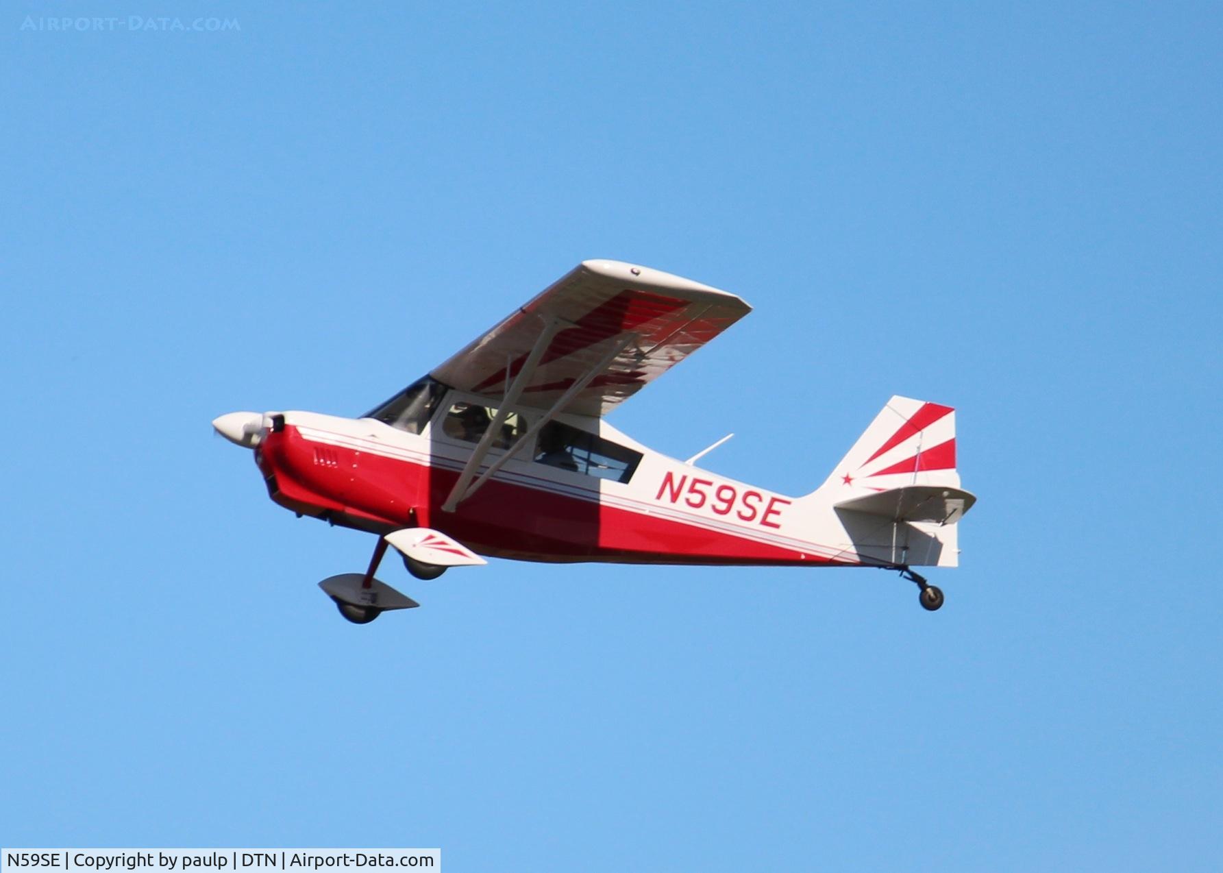 N59SE, 2005 American Champion 8KCAB Super Decathlon C/N 1004-2005, Over Downtown Shreveport.