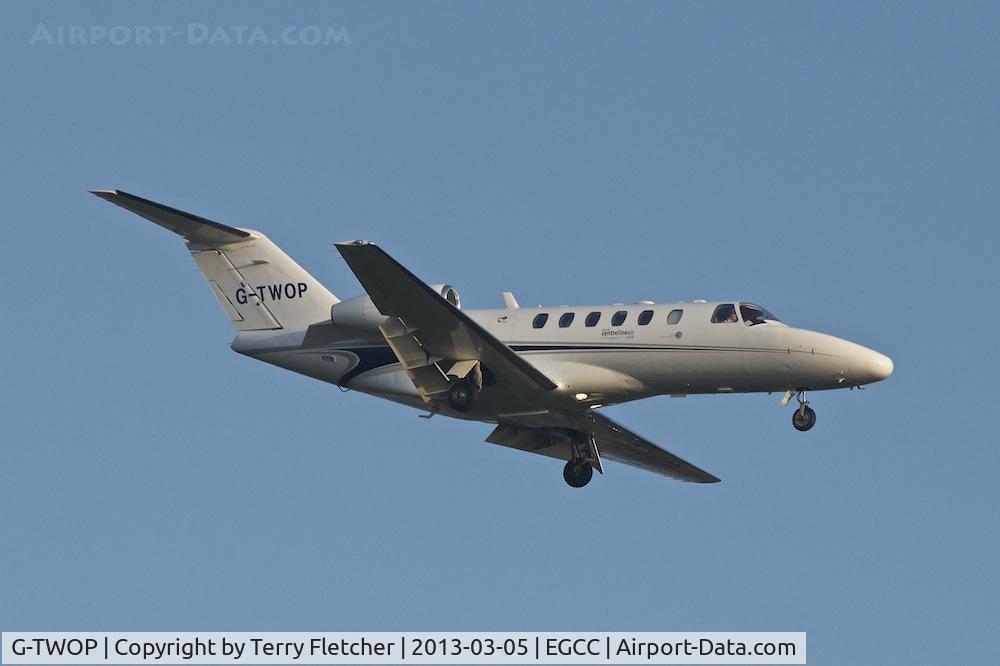 G-TWOP, 2008 Cessna 525A CitationJet CJ2+ C/N 525A-0397, Vistor for the EUFA Champions League match between Manchester United and Real 
Madrid