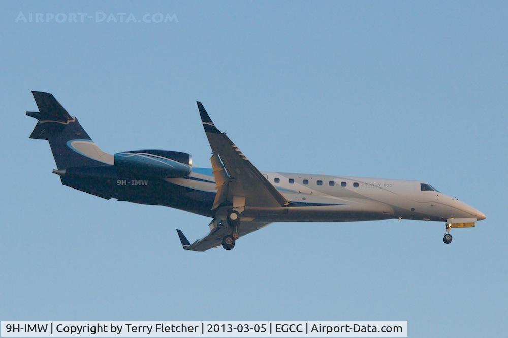9H-IMW, 2008 Embraer EMB-135BJ Legacy 600 C/N 14501029, Vistor for the EUFA Champions League match between Manchester United and Real 
Madrid