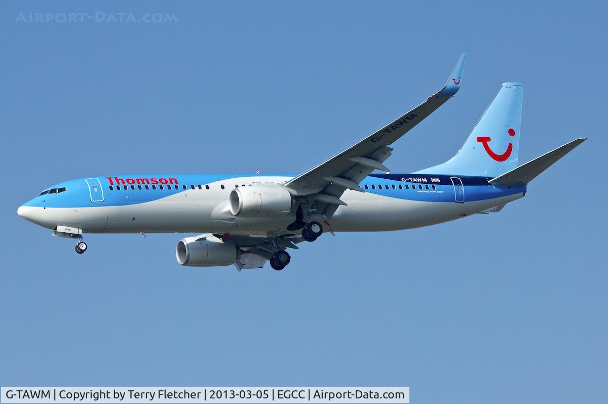 G-TAWM, 2013 Boeing 737-8K5 C/N 37249, Recently delivered 2013 Boeing 737-8K5(WL), c/n: 37249 at Manchester