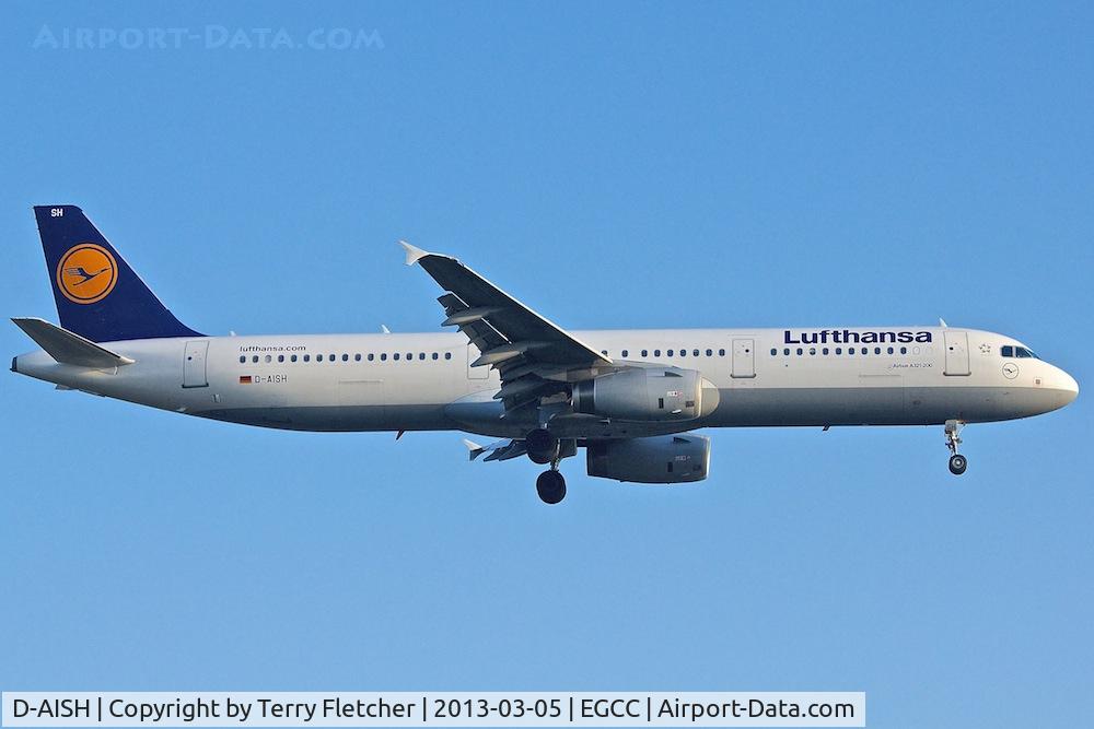D-AISH, 2007 Airbus A321-231 C/N 3265, LH 2007 Airbus A321-231, c/n: 3265 at Manchester