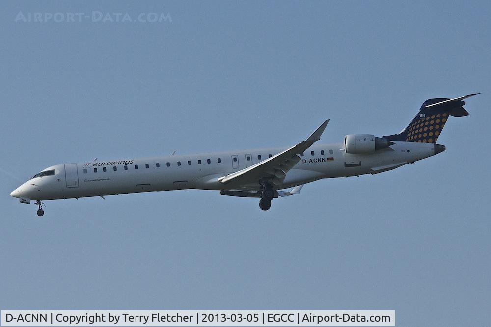 D-ACNN, 2010 Bombardier CRJ-900LR (CL-600-2D24) C/N 15254, Eurowings 2010 Canadair CRJ-900LR, c/n: 15254 at Manchester