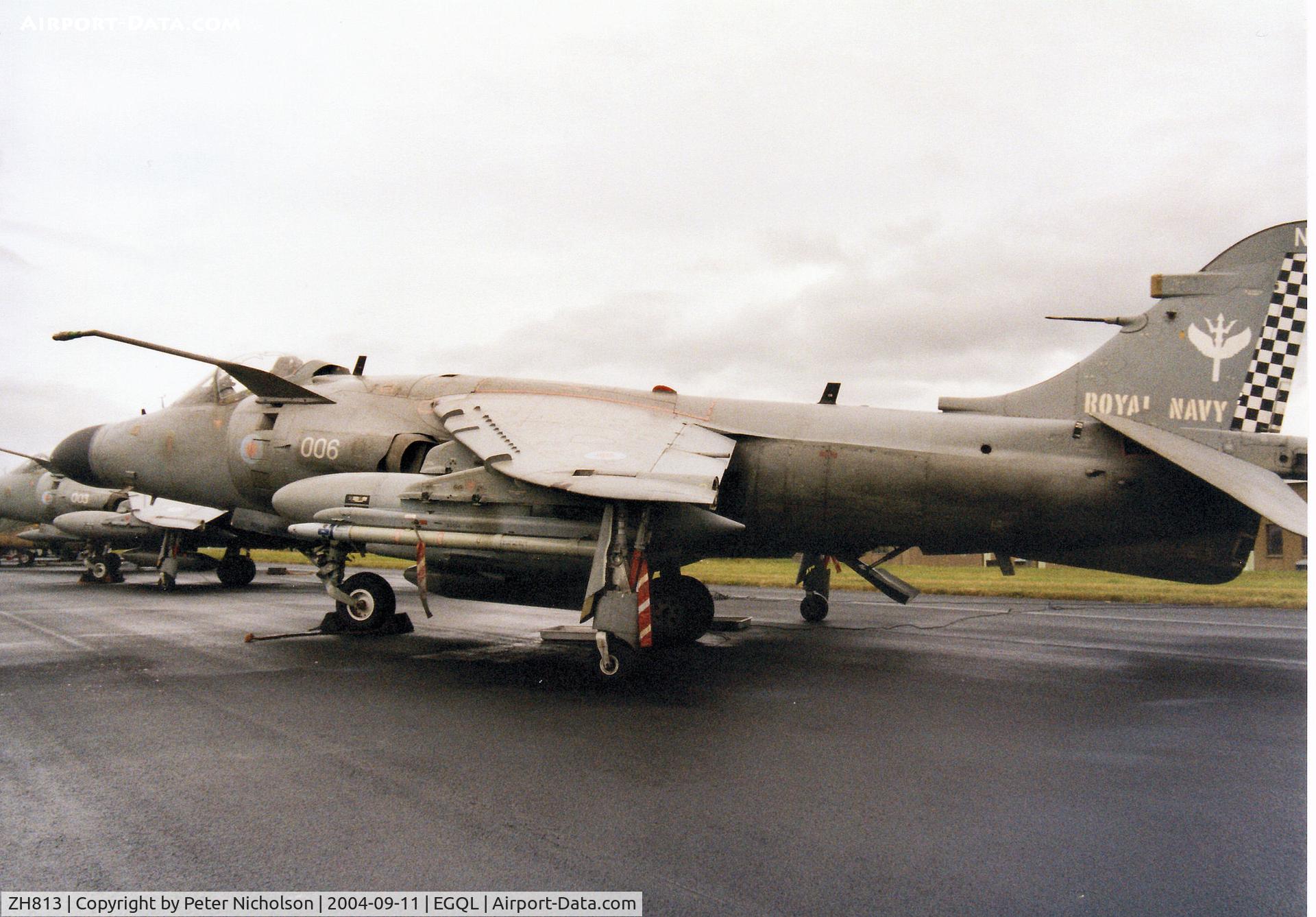 ZH813, 1998 British Aerospace Sea Harrier F/A.2 C/N NB18, Sea Harrier F/A.2, callsign Venom 2, of 801 Squadron on display at the 2004 RAF Leuchars Airshow.