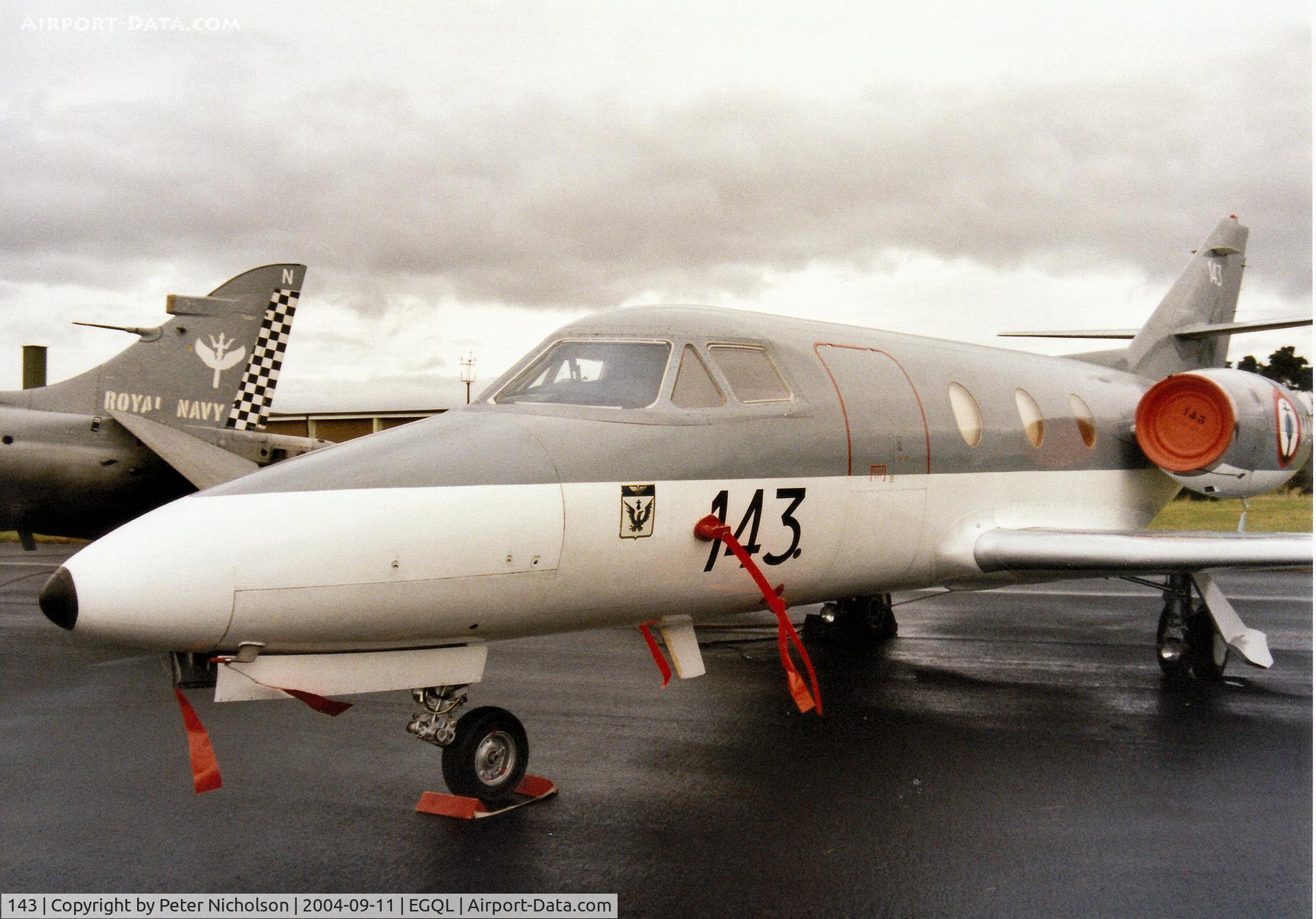143, 1979 Dassault Falcon 10MER C/N 143, Falcon 10MER, callsign French Navy 55 Alpha Two, on display at the 2004 RAF Leuchars Airshow.