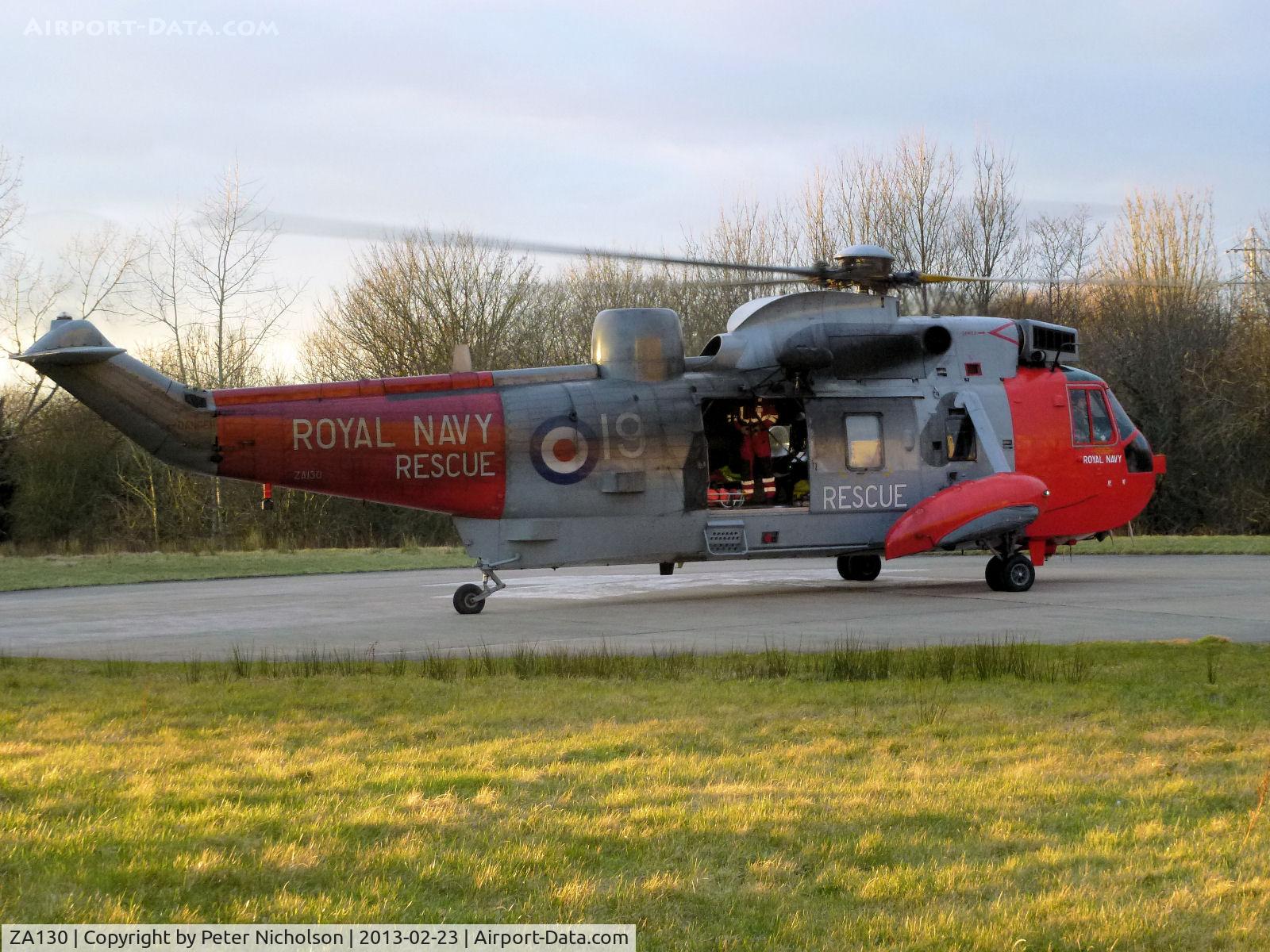 ZA130, 1981 Westland Sea King HU.5 C/N WA891, Sea King HU.5 of 771 Squadron at RNAS Prestwick seen in February 2013.