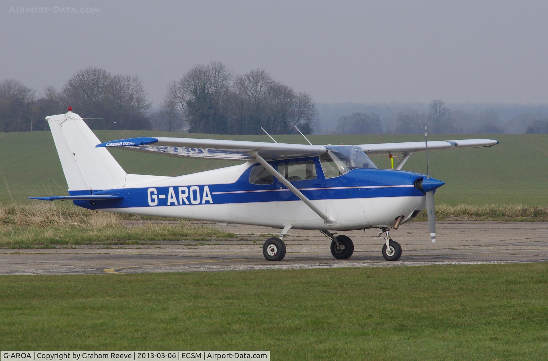 G-AROA, 1961 Cessna 172B C/N 17248628, Parked at Beccles.