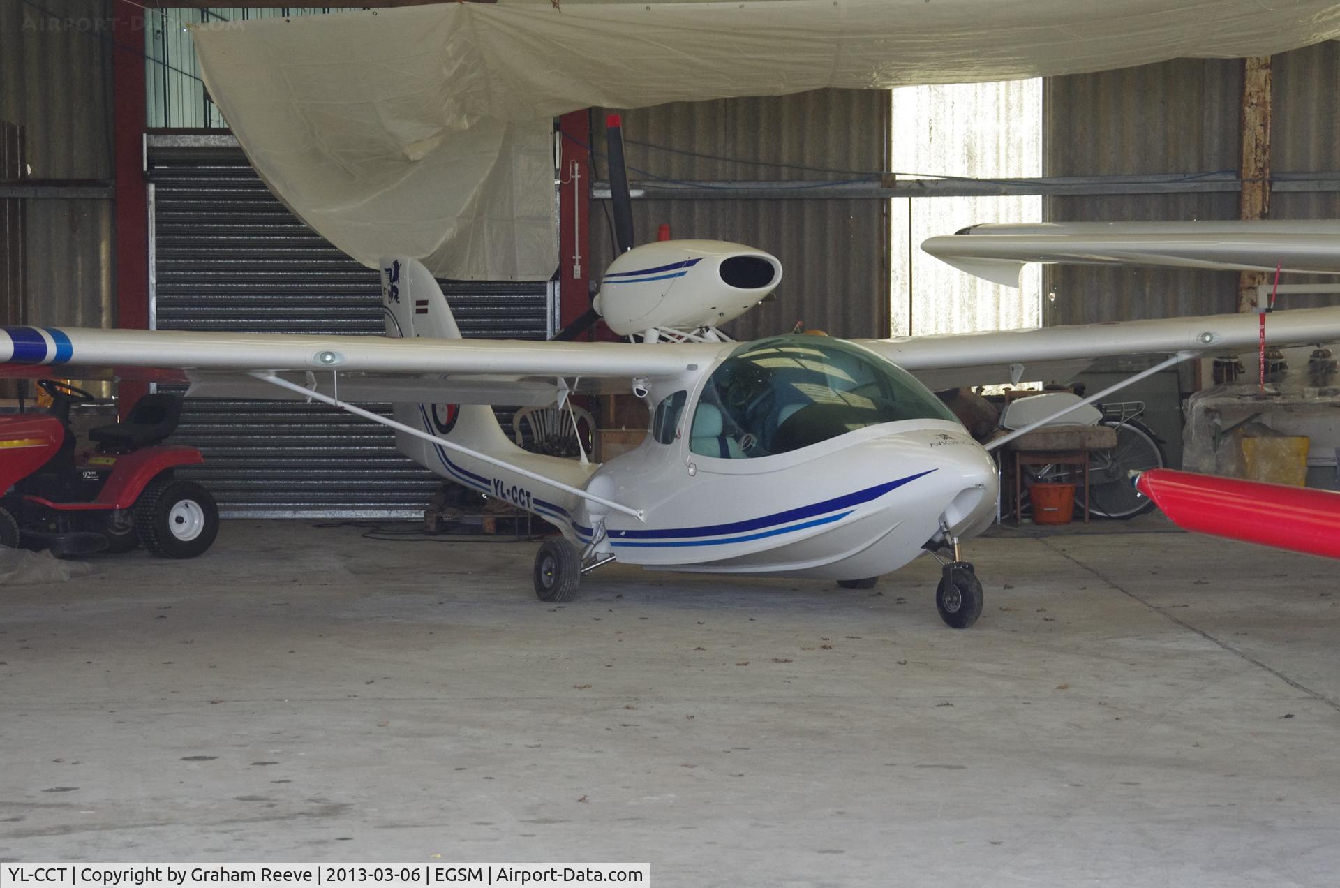 YL-CCT, Airmax Seamax M-22 C/N 012, Tucked away at Beccles.