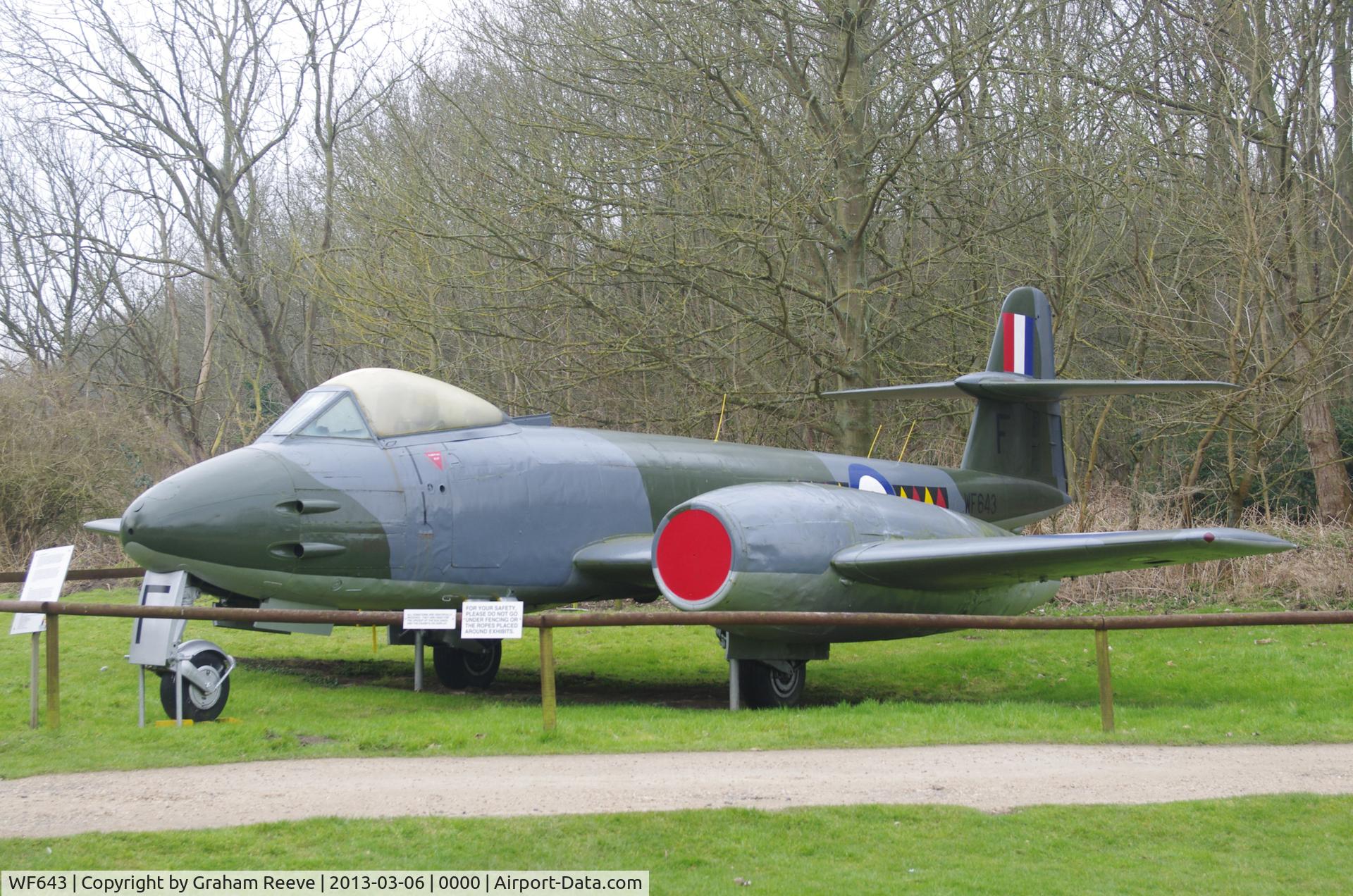 WF643, 1951 Gloster Meteor F.8 C/N Not found WF643, Preserved at the Norfolk and Suffolk Aviation Museum, Flixton.