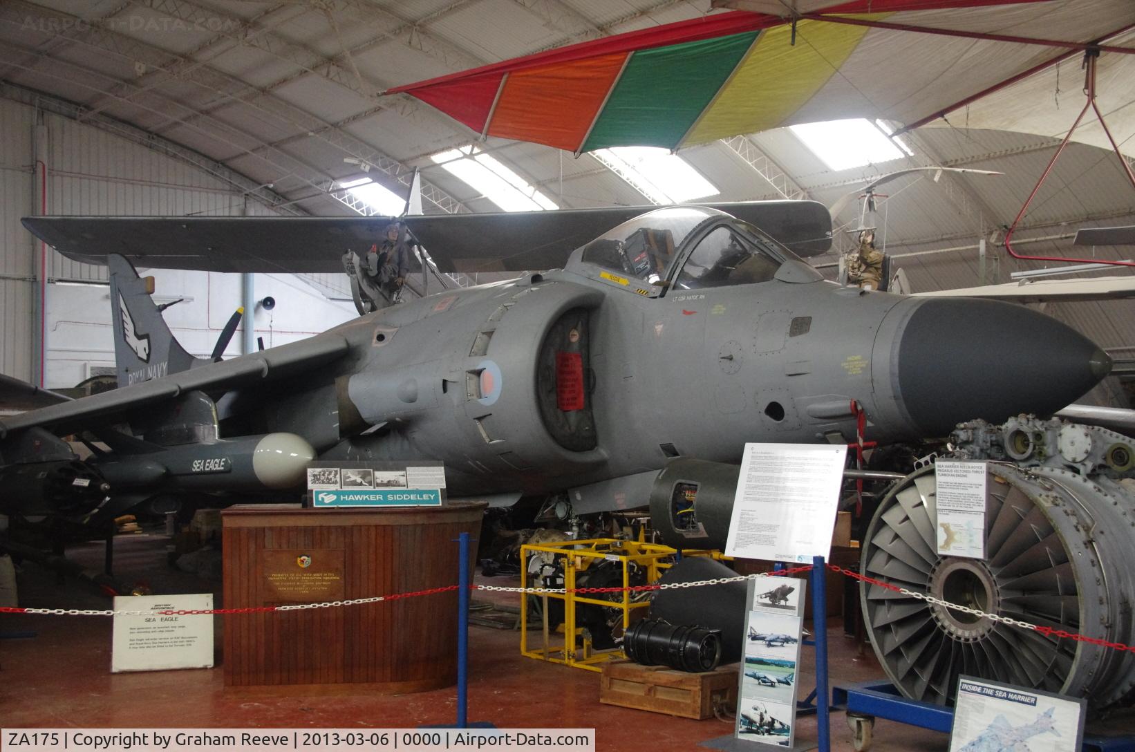 ZA175, 1981 British Aerospace Sea Harrier F/A.2 C/N 41H-912026/P23, Preserved at the Norfolk and Suffolk Aviation Museum, Flixton.
