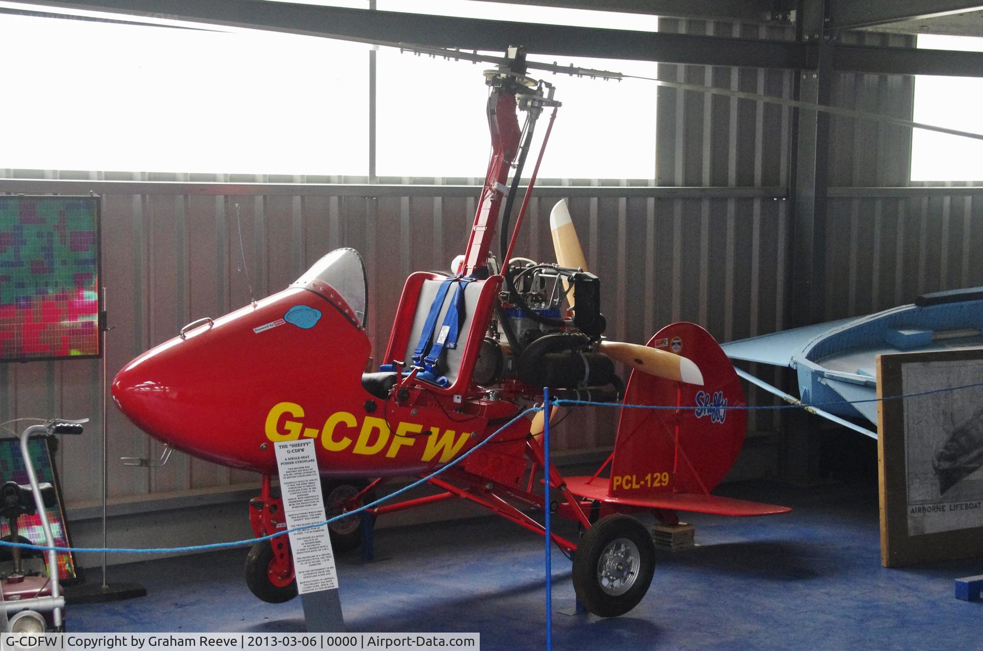 G-CDFW, 2004 Lovegrove Pc SHEFFY GYROPLANE C/N PFA G/19-1366, Preserved at the Norfolk and Suffolk Aviation Museum, Flixton.