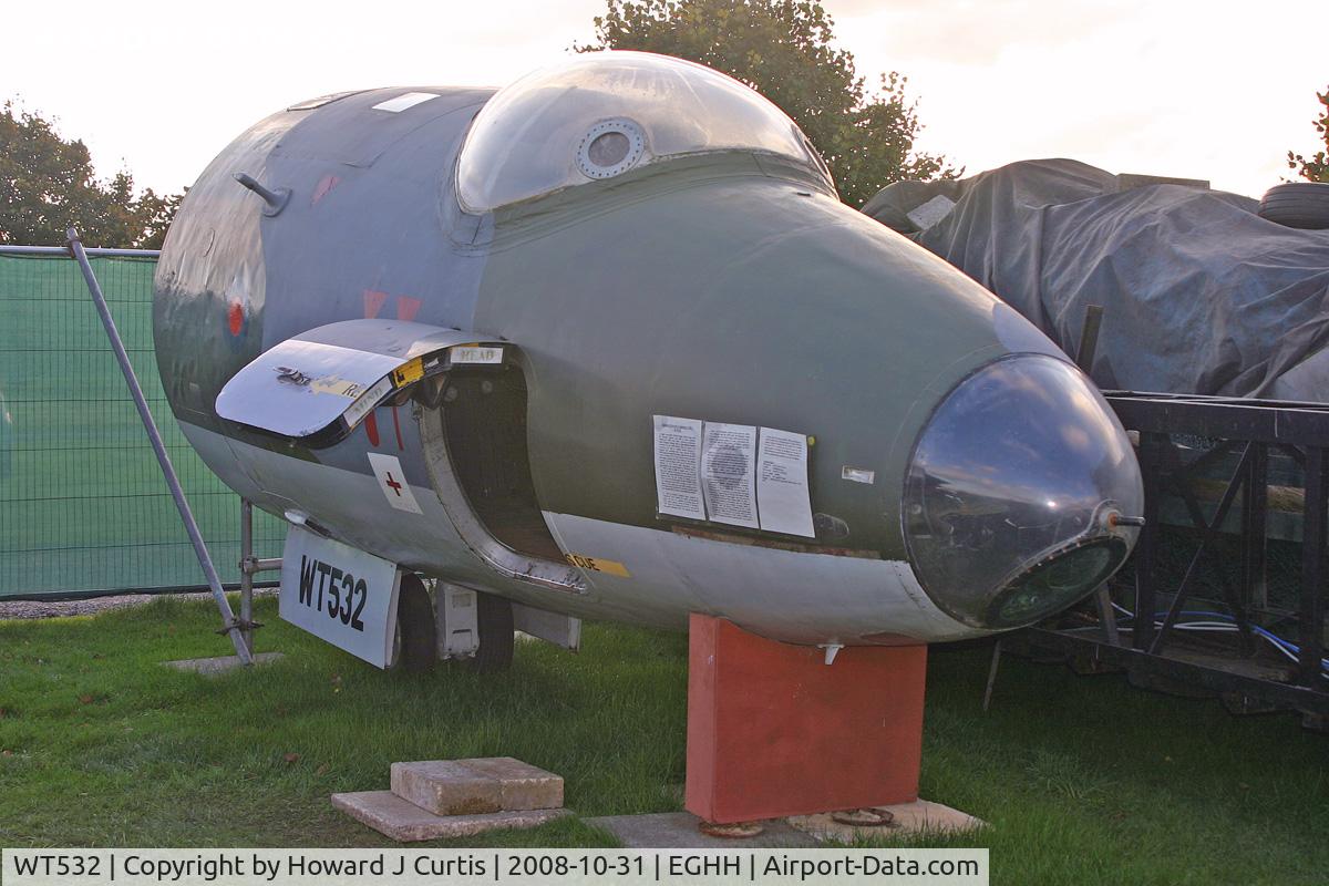WT532, English Electric Canberra PR.7 C/N EEP71449, Nose only, preserved at the Bournemouth Aviation Museum.
