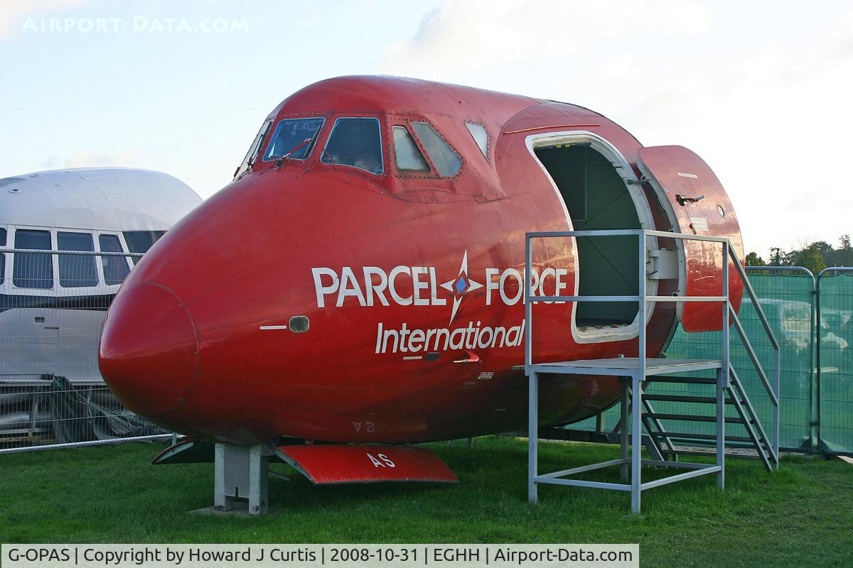 G-OPAS, 1958 Vickers Viscount 806 C/N 263, Nose only, preserved at the Bournemouth Aviation Museum.